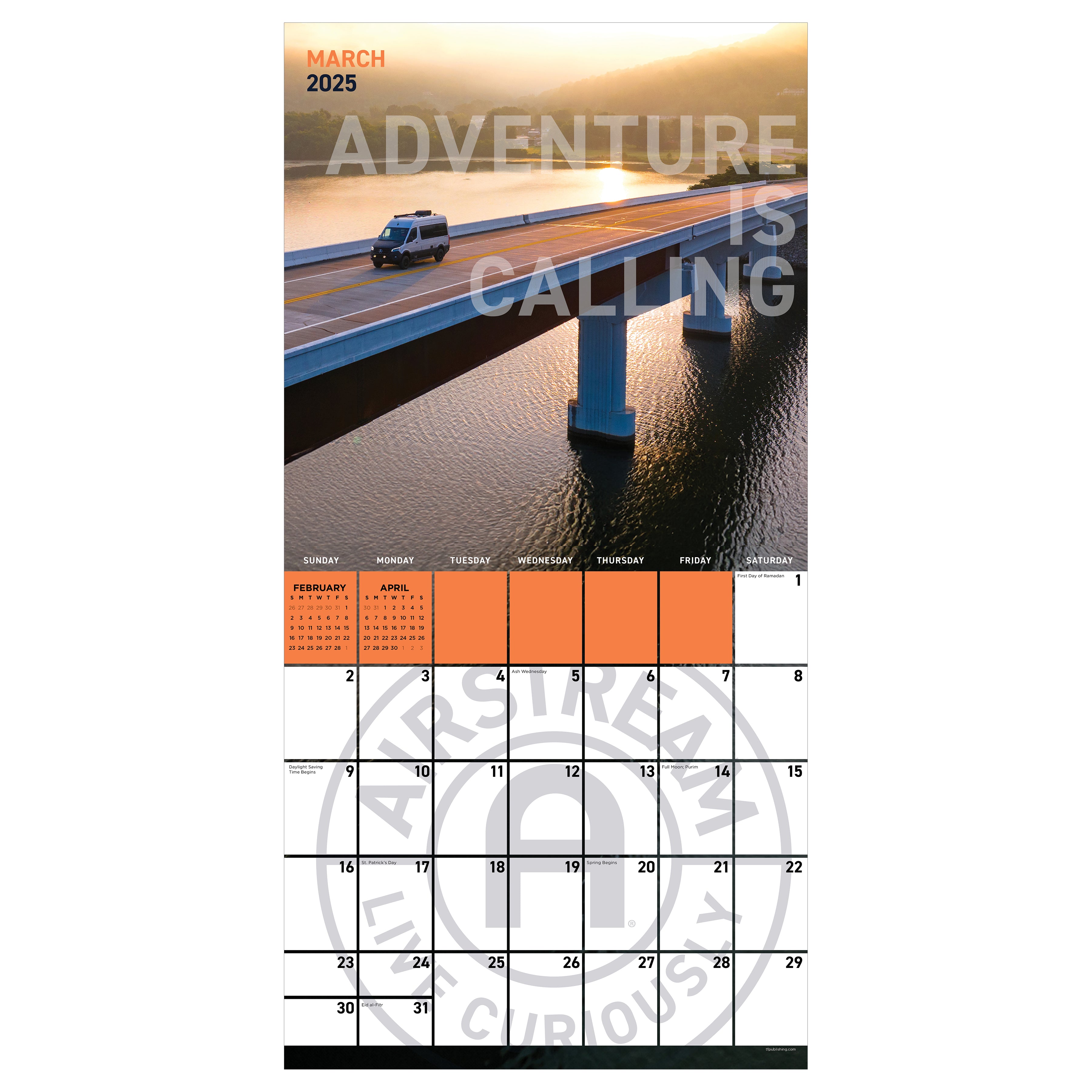 2025 Airstream: Live Riveted Wall Calendar