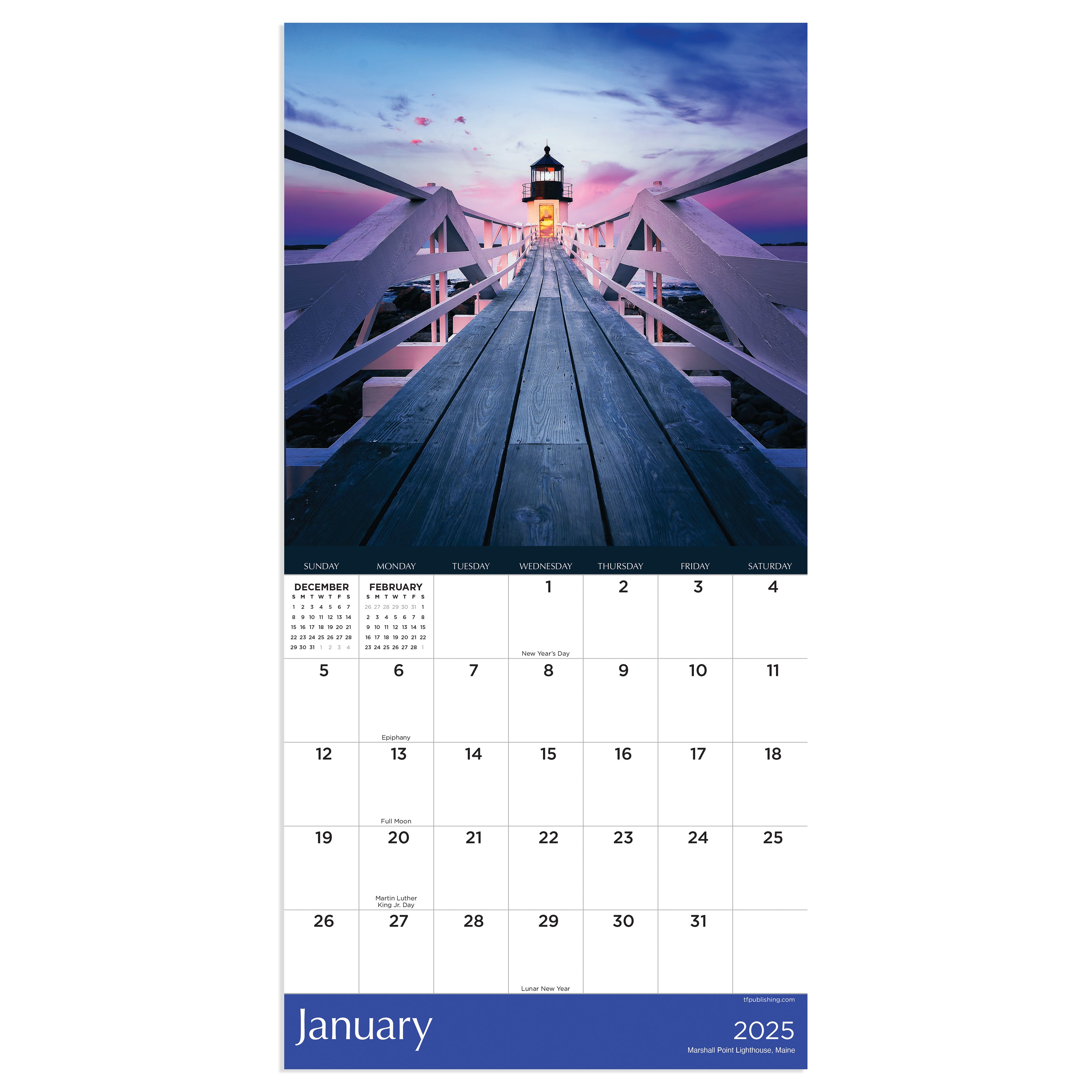 2025 Lighthouses Mini Calendar SELWII