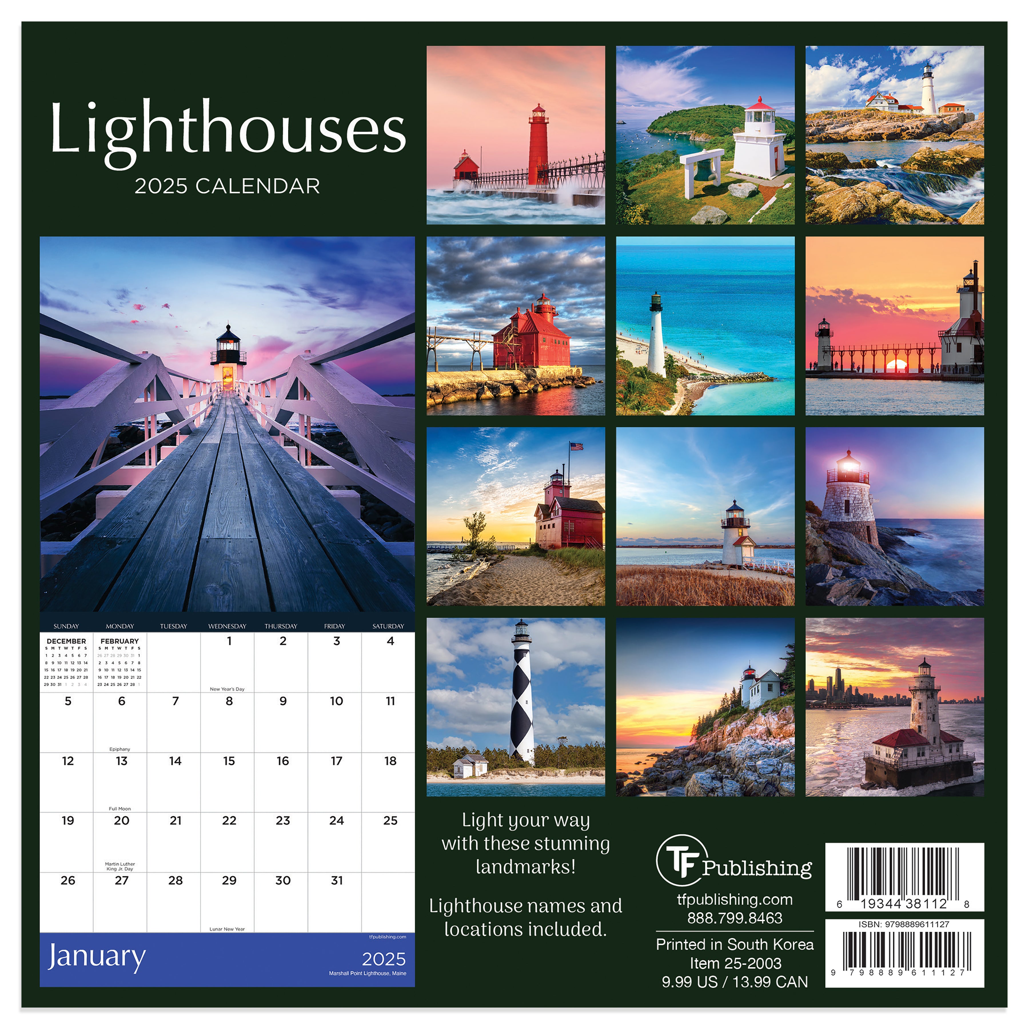 2025 Lighthouses Mini Calendar SELWII