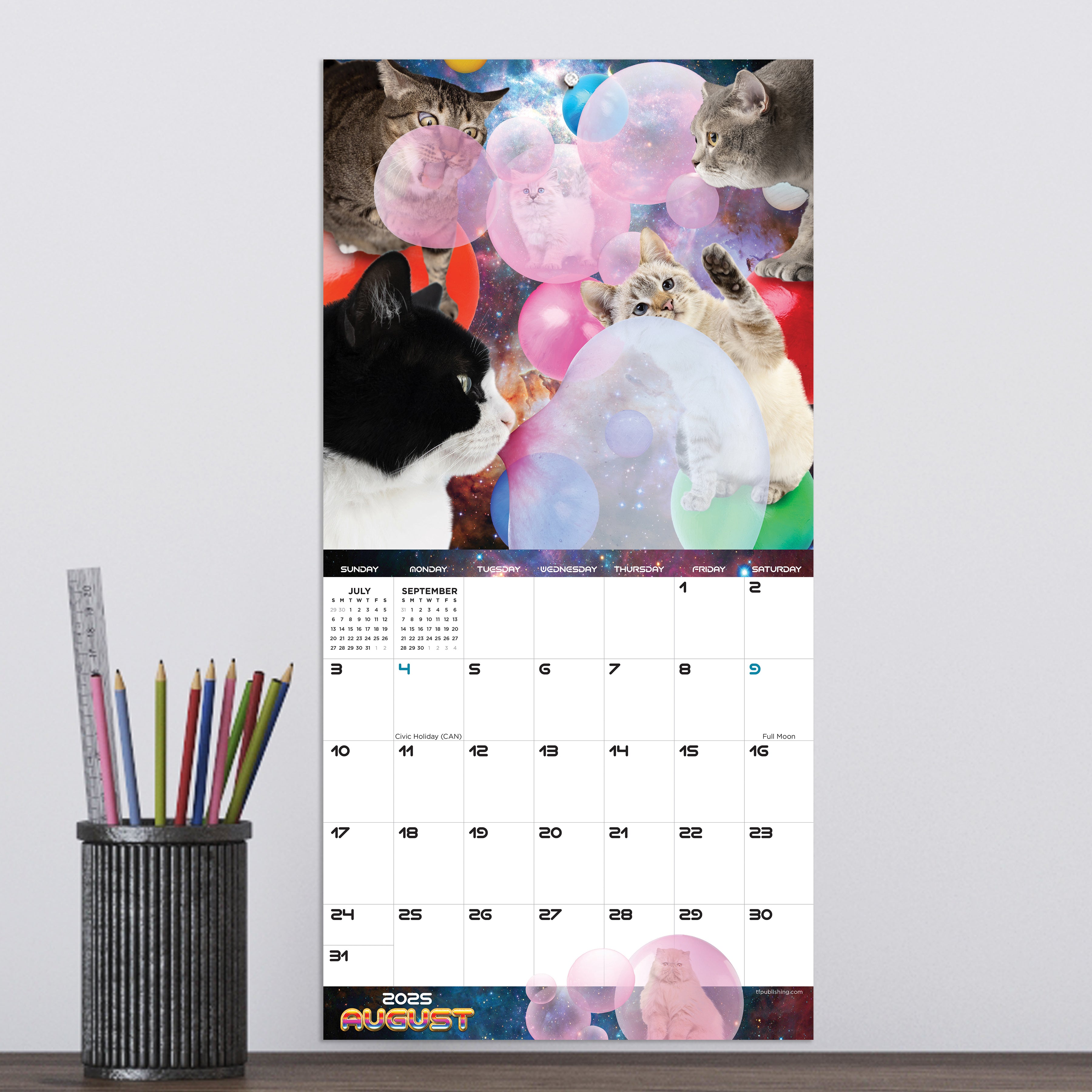 2025 Space Cats Mini Calendar SELWII