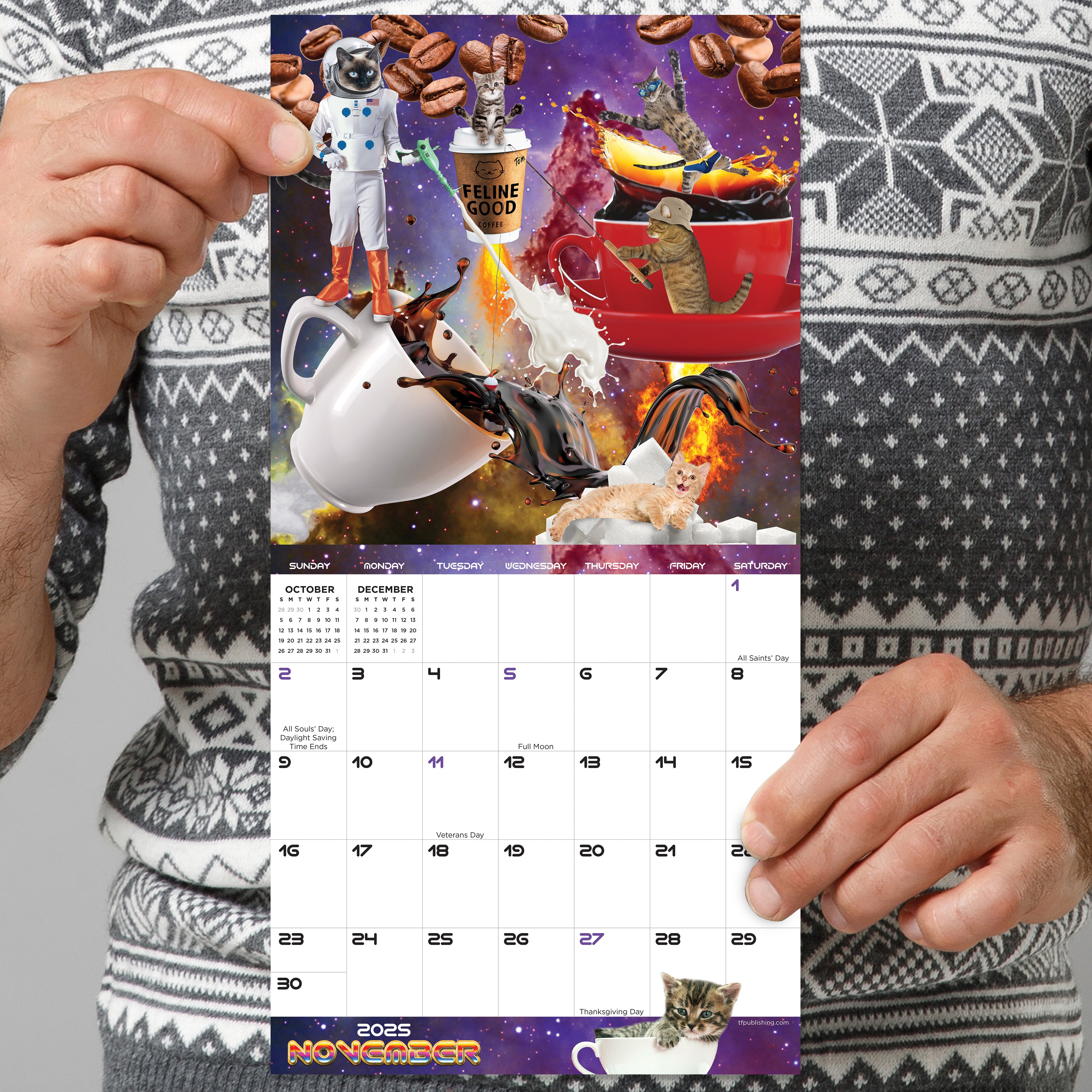 2025 Space Cats Mini Calendar SELWII