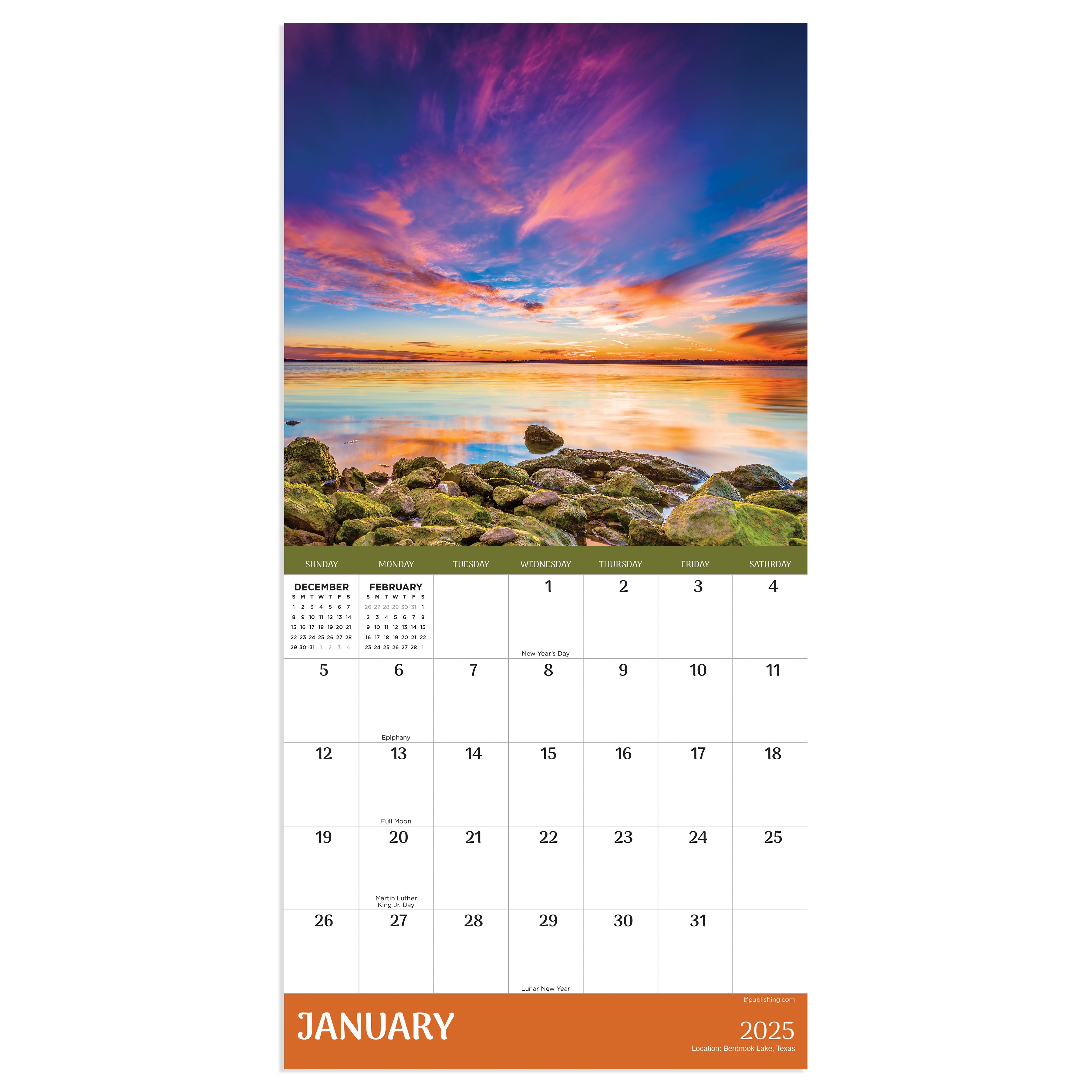 2025 Sunsets Mini Calendar SELWII