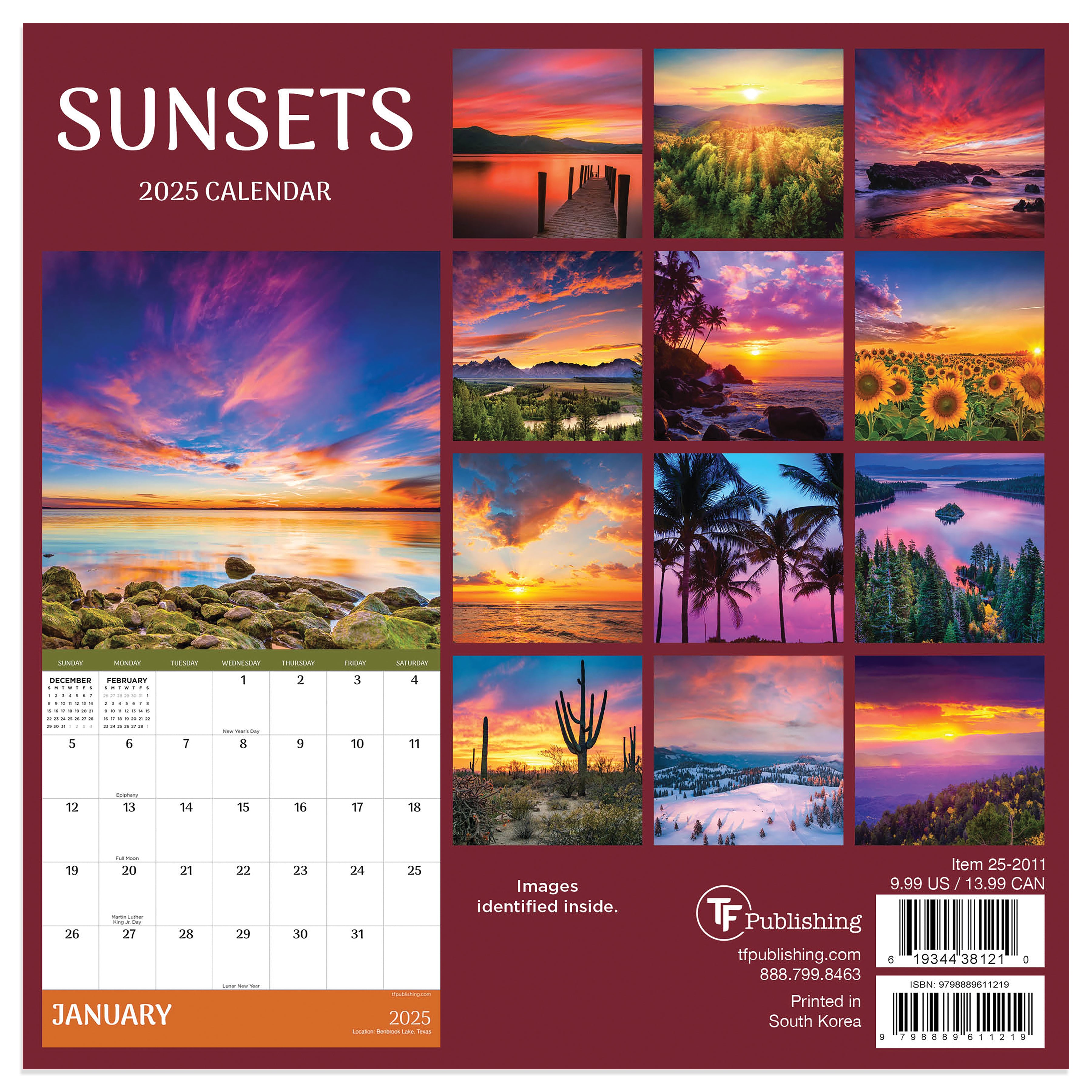 2025 Sunsets Mini Calendar SELWII