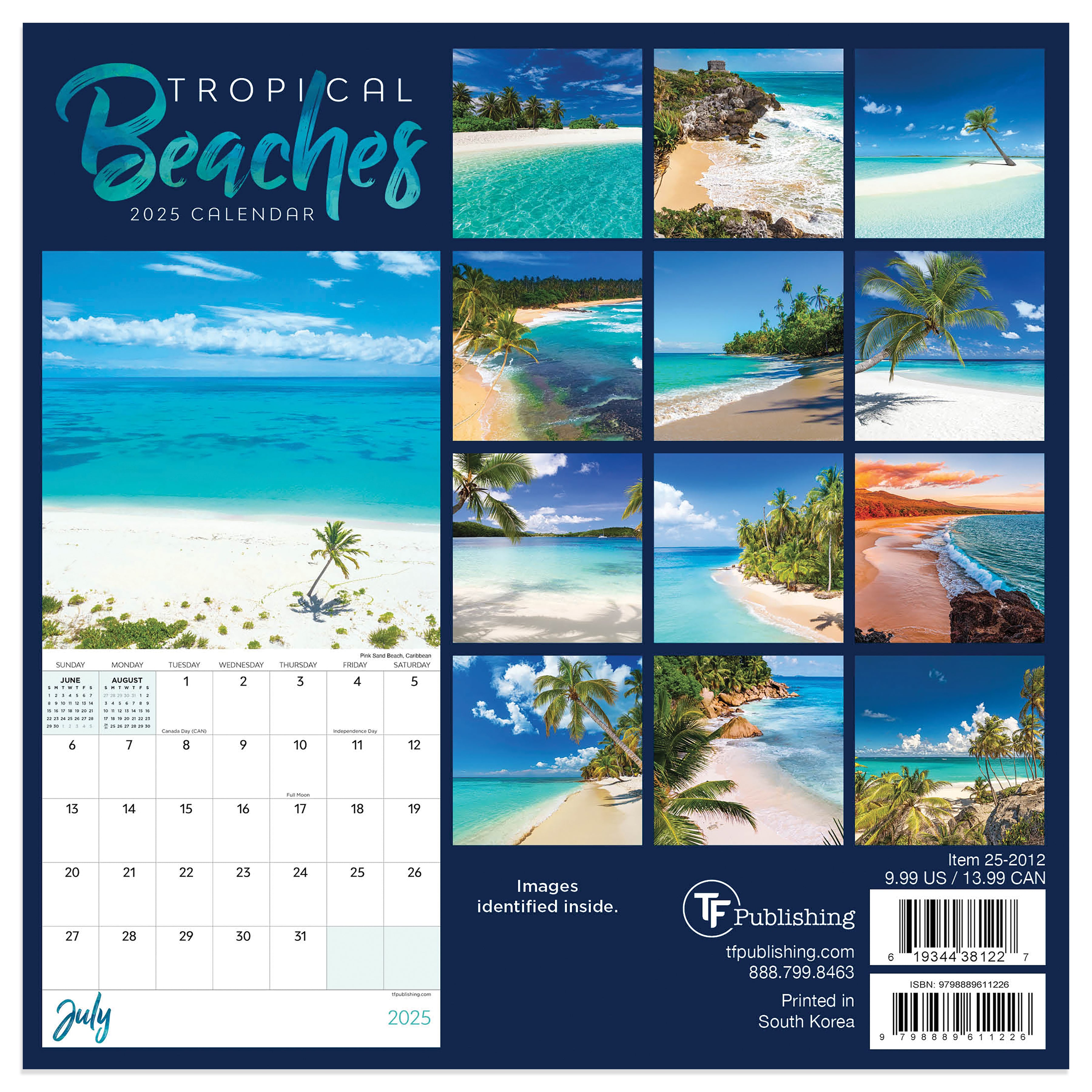 2025 Tropical Beaches Mini Calendar SELWII