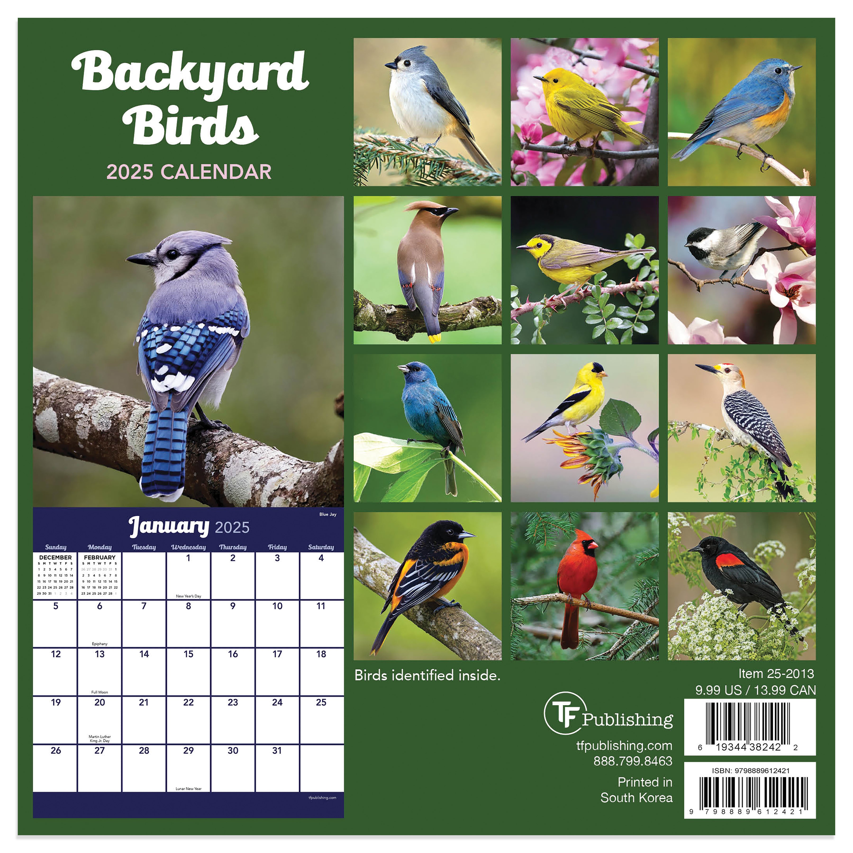 2025 Backyard Birds Mini Calendar SELWII