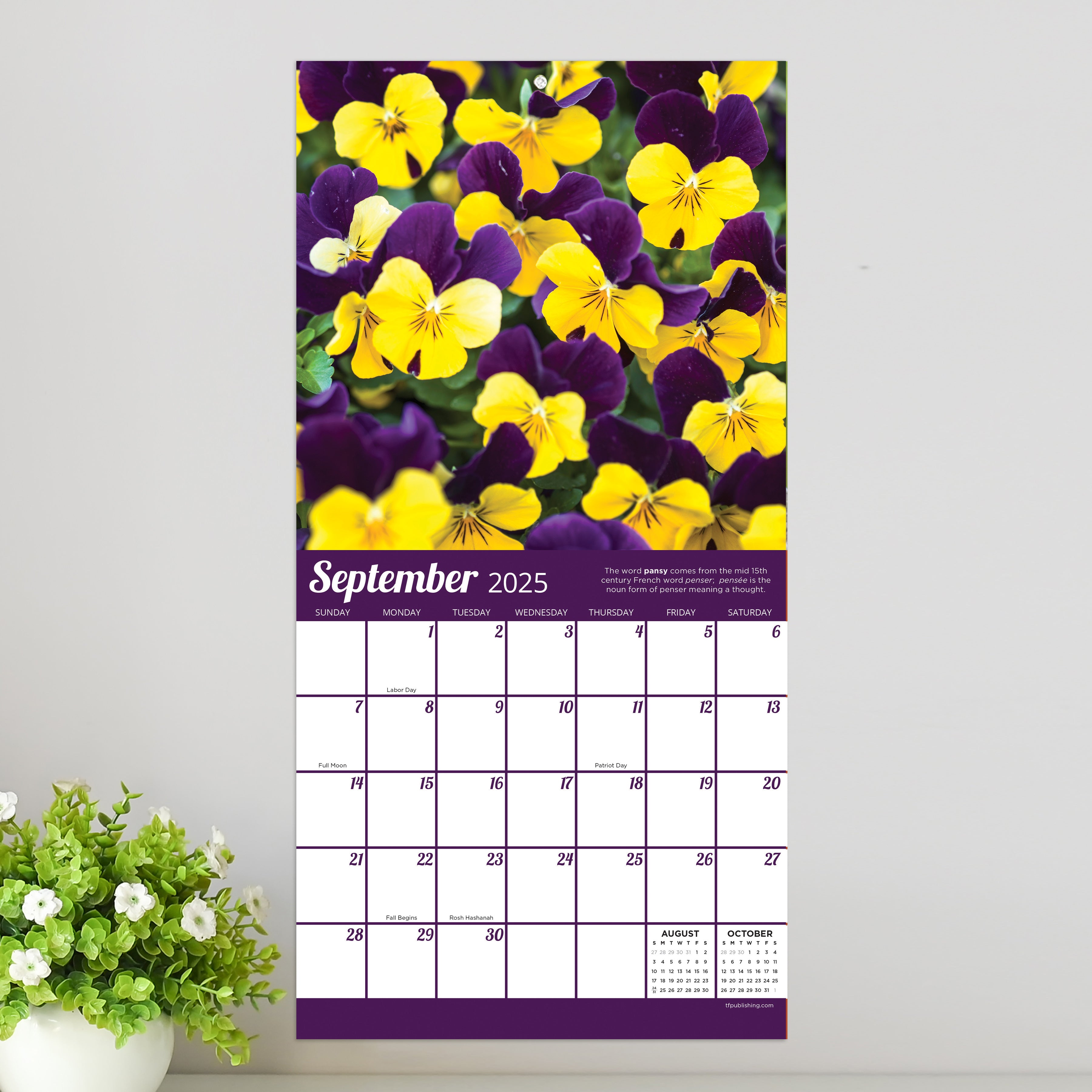 2025 Flowers Mini Calendar SELWII