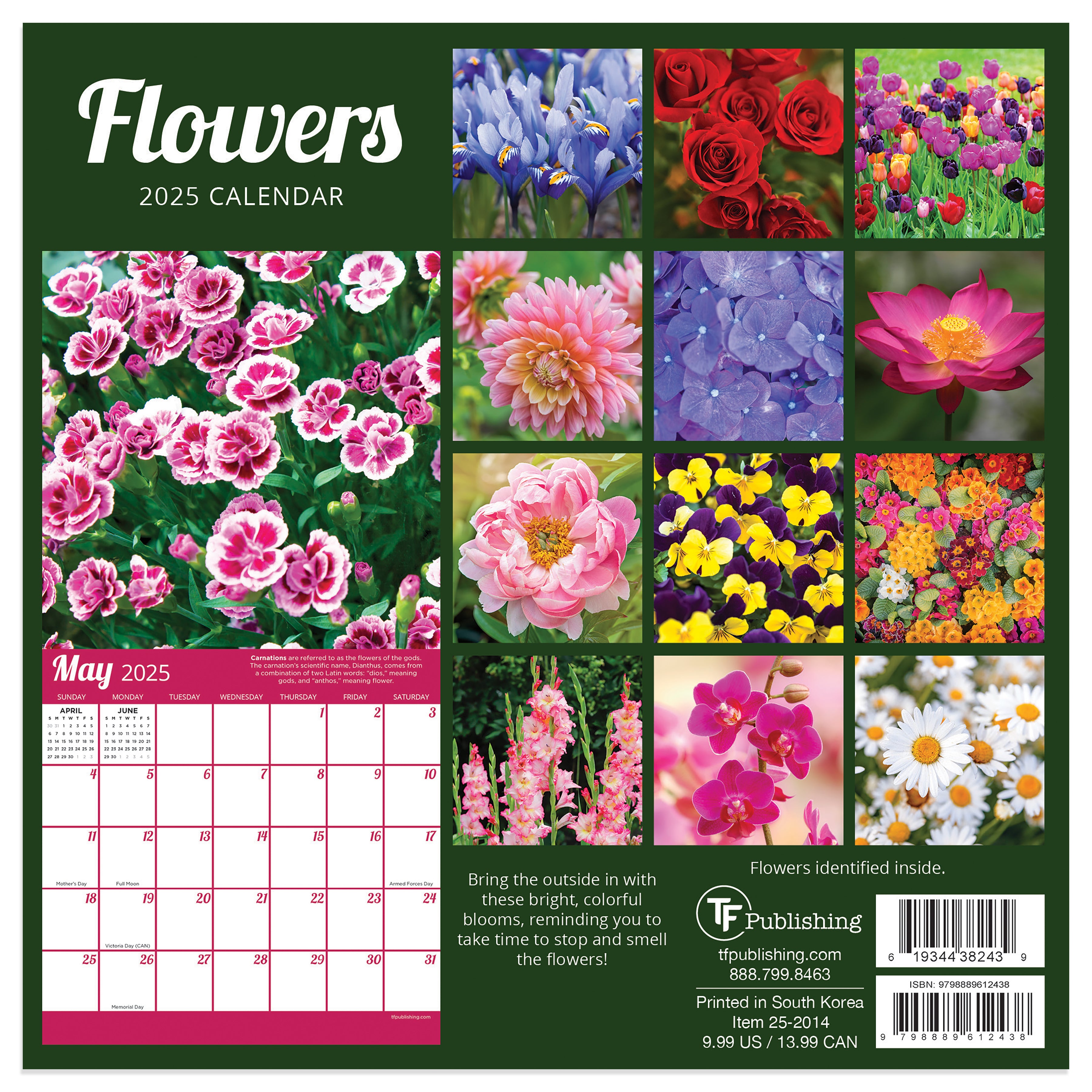 2025 Flowers Mini Calendar SELWII