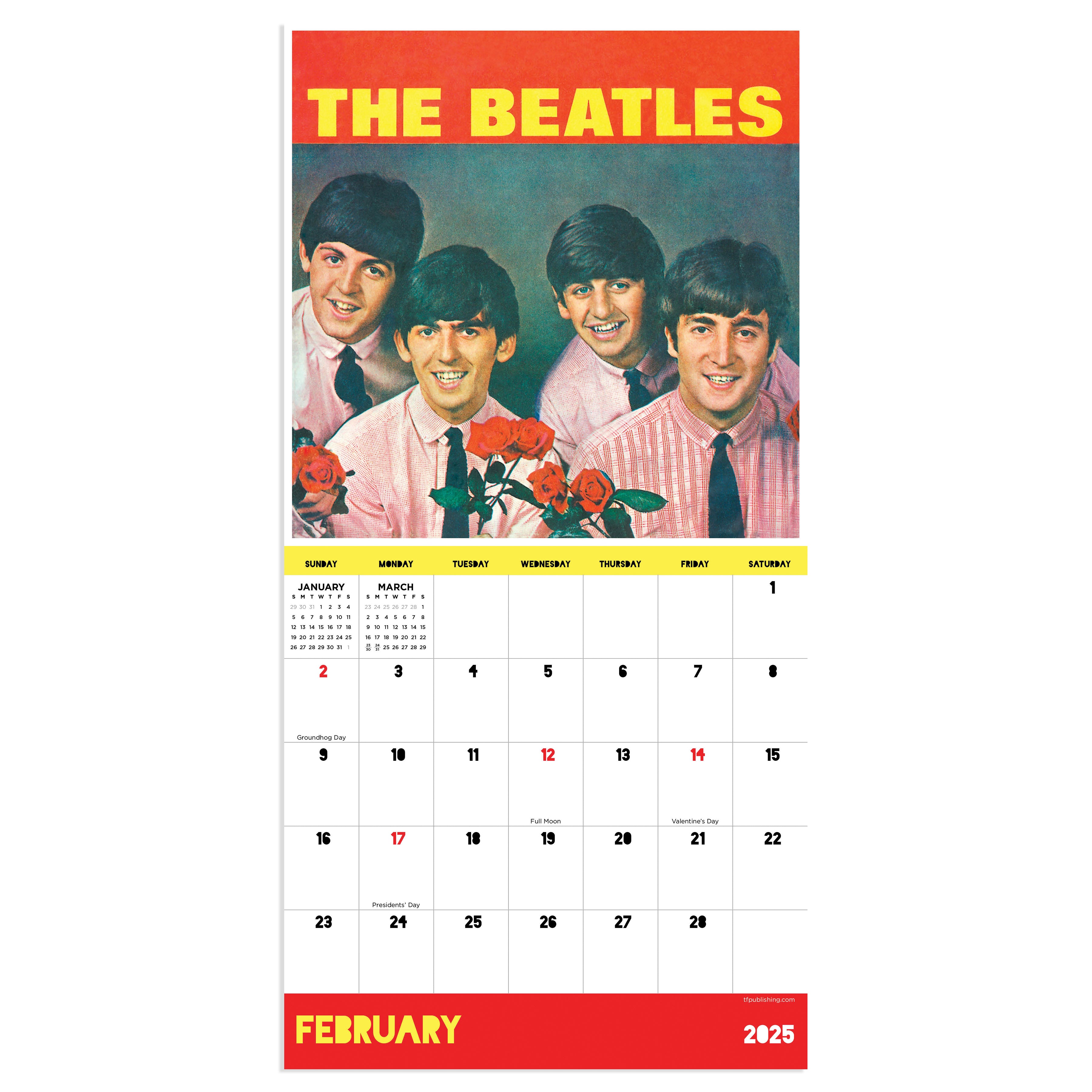 2025 The Beatles Mini Calendar SELWII