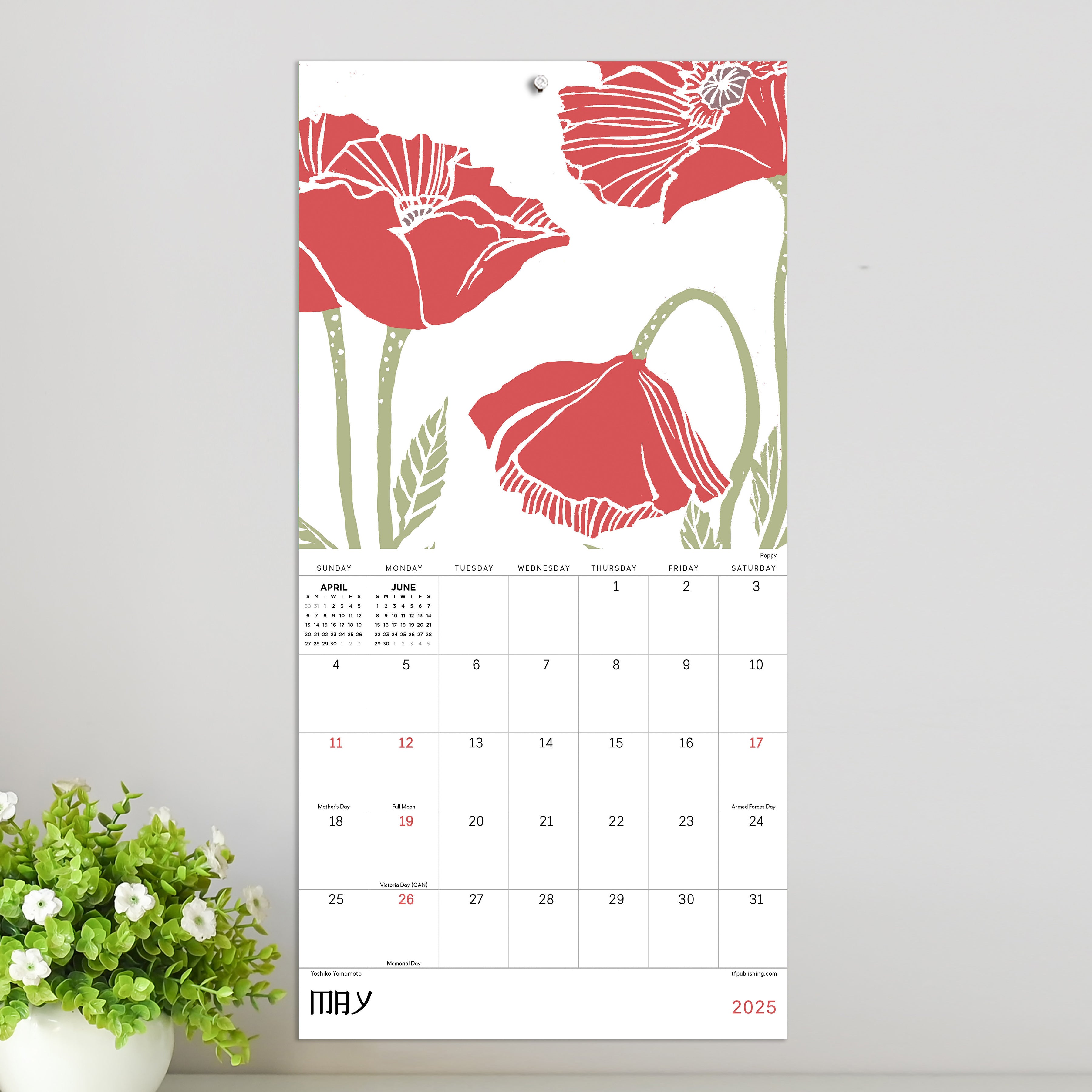 2025 Flower Garden Mini Calendar SELWII