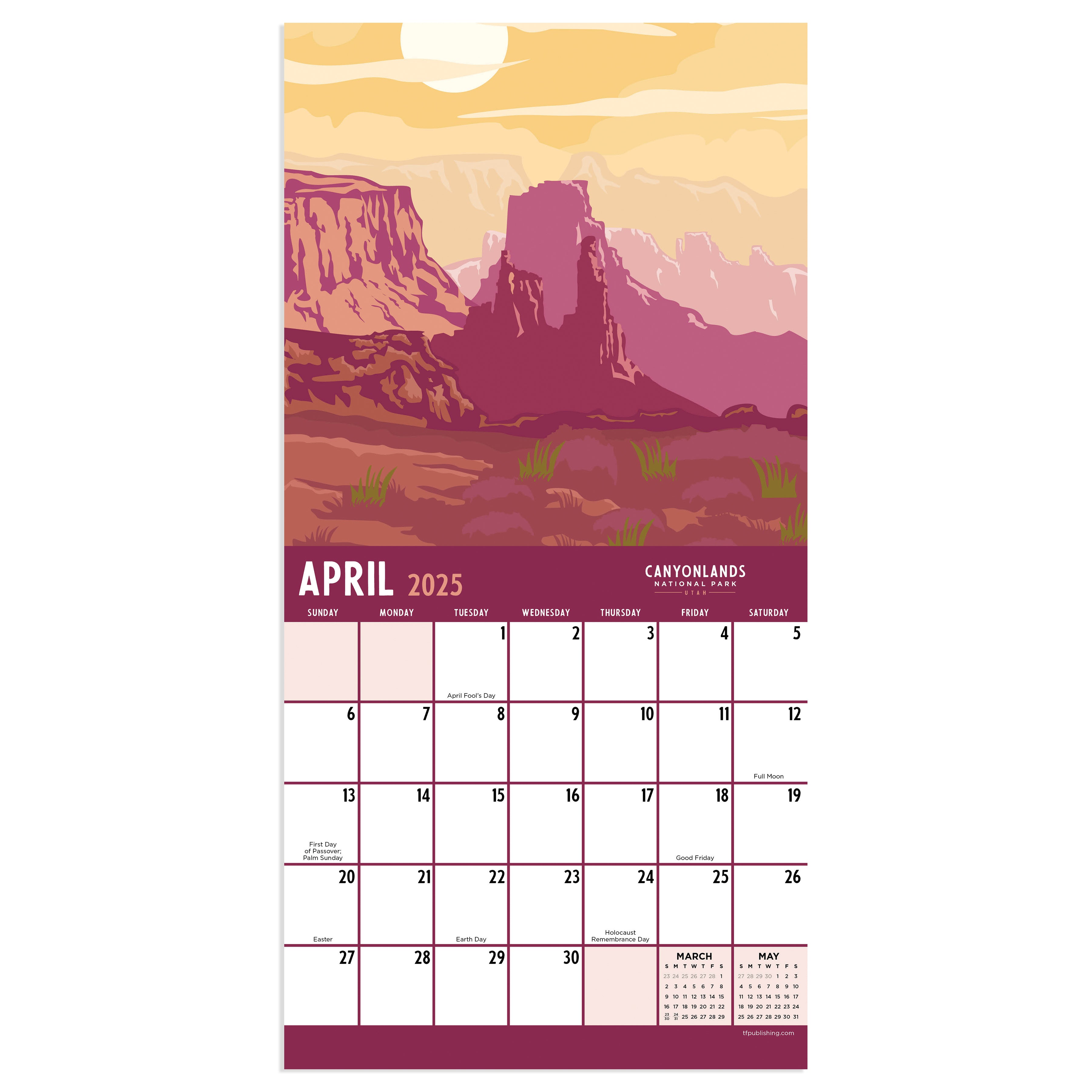 2025 National Parks-Art Mini Calendar SELWII