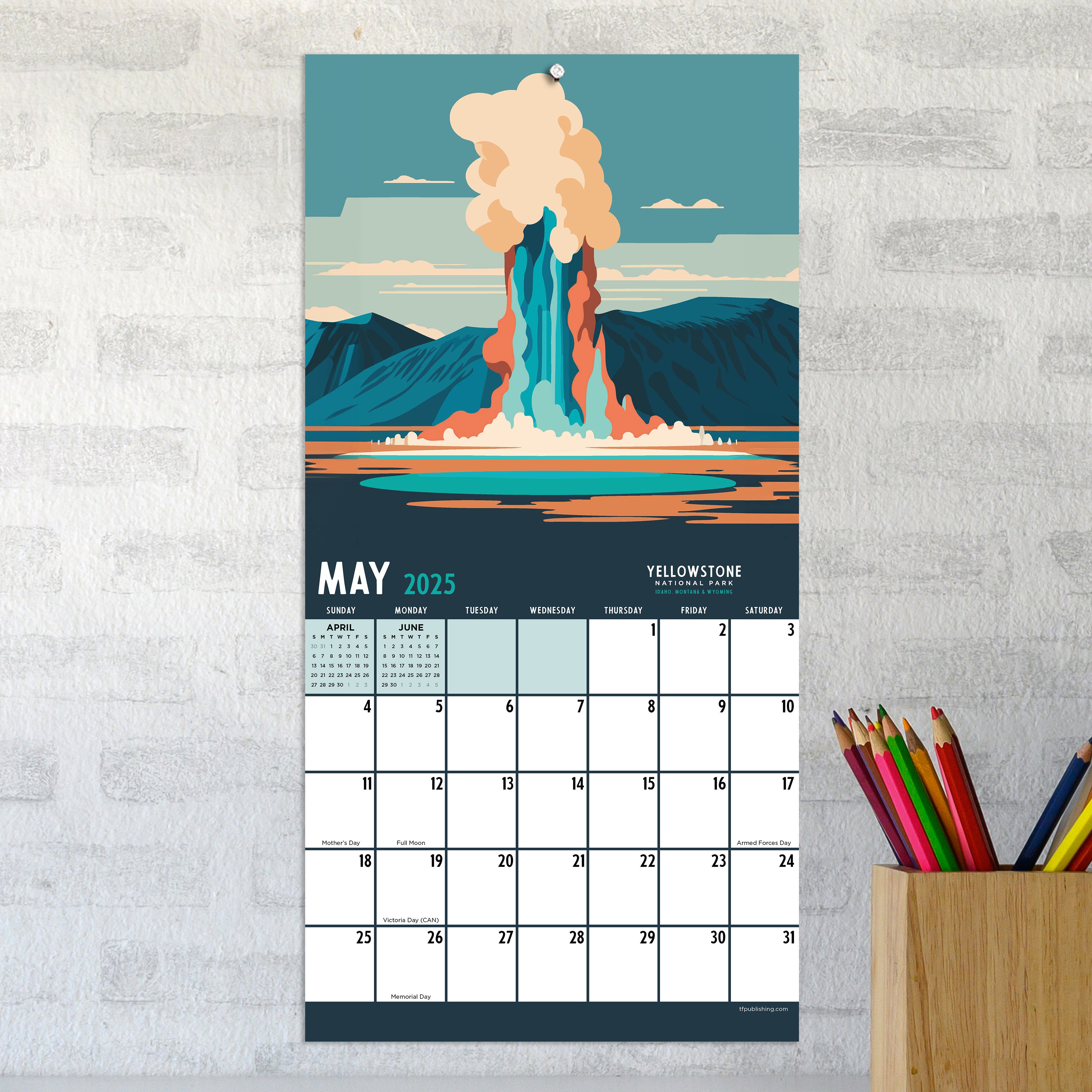 2025 National Parks-Art Mini Calendar SELWII