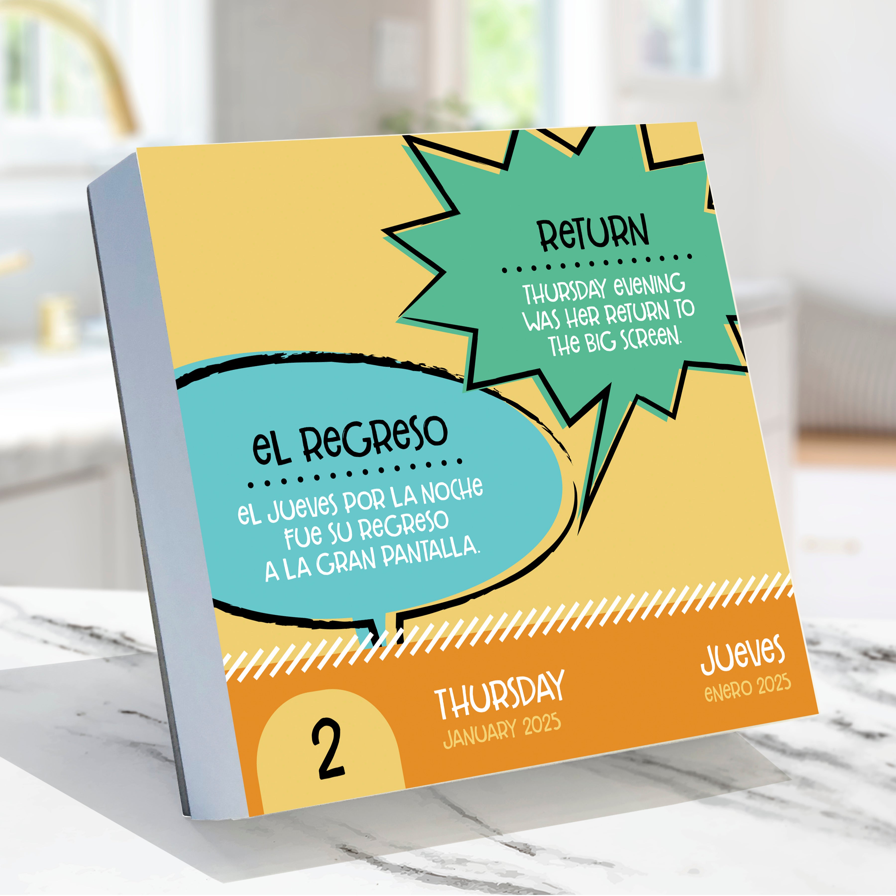 2025 Spanish Words Daily Desktop Calendar SELWII