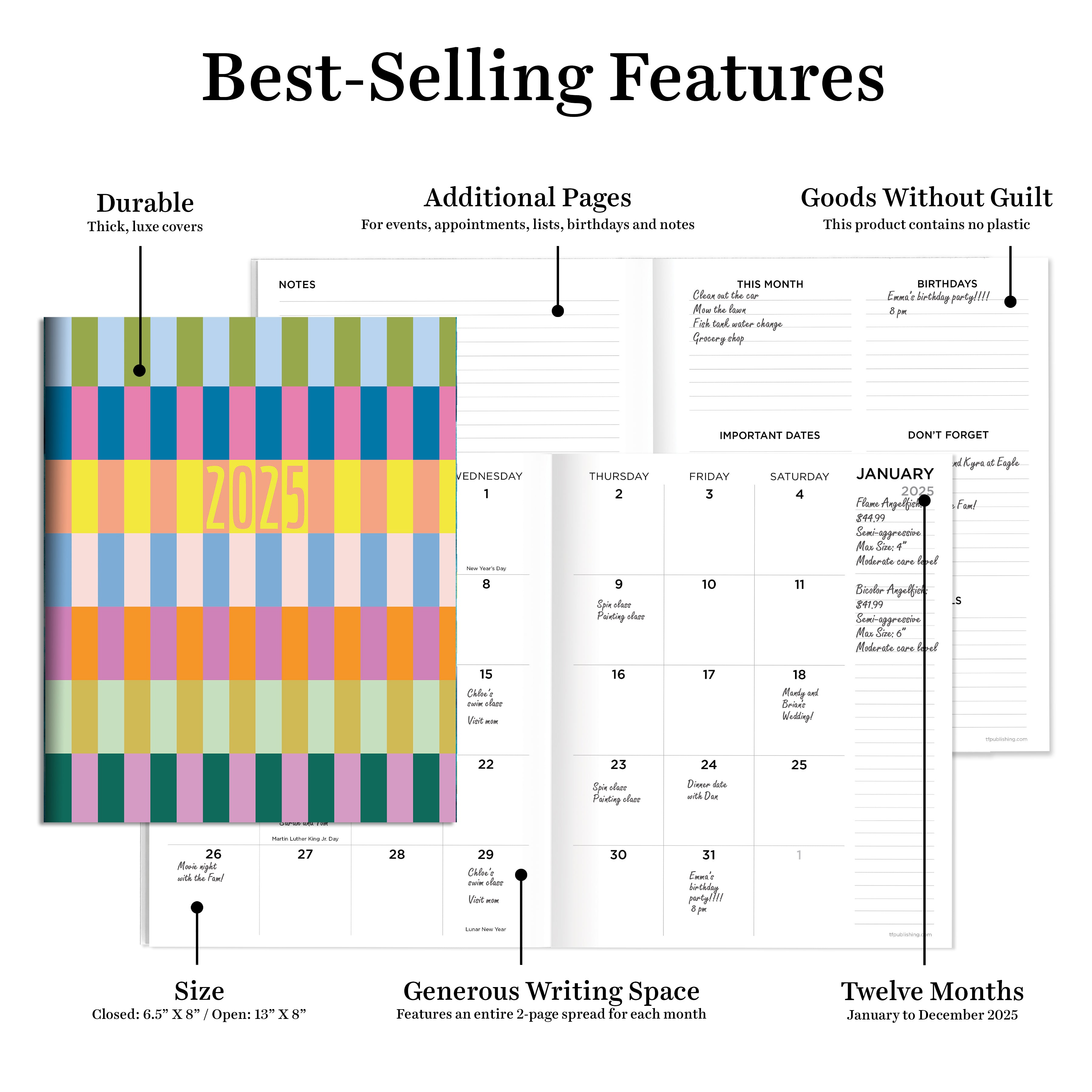 2025 Color Stacks Medium Monthly Planner SELWII