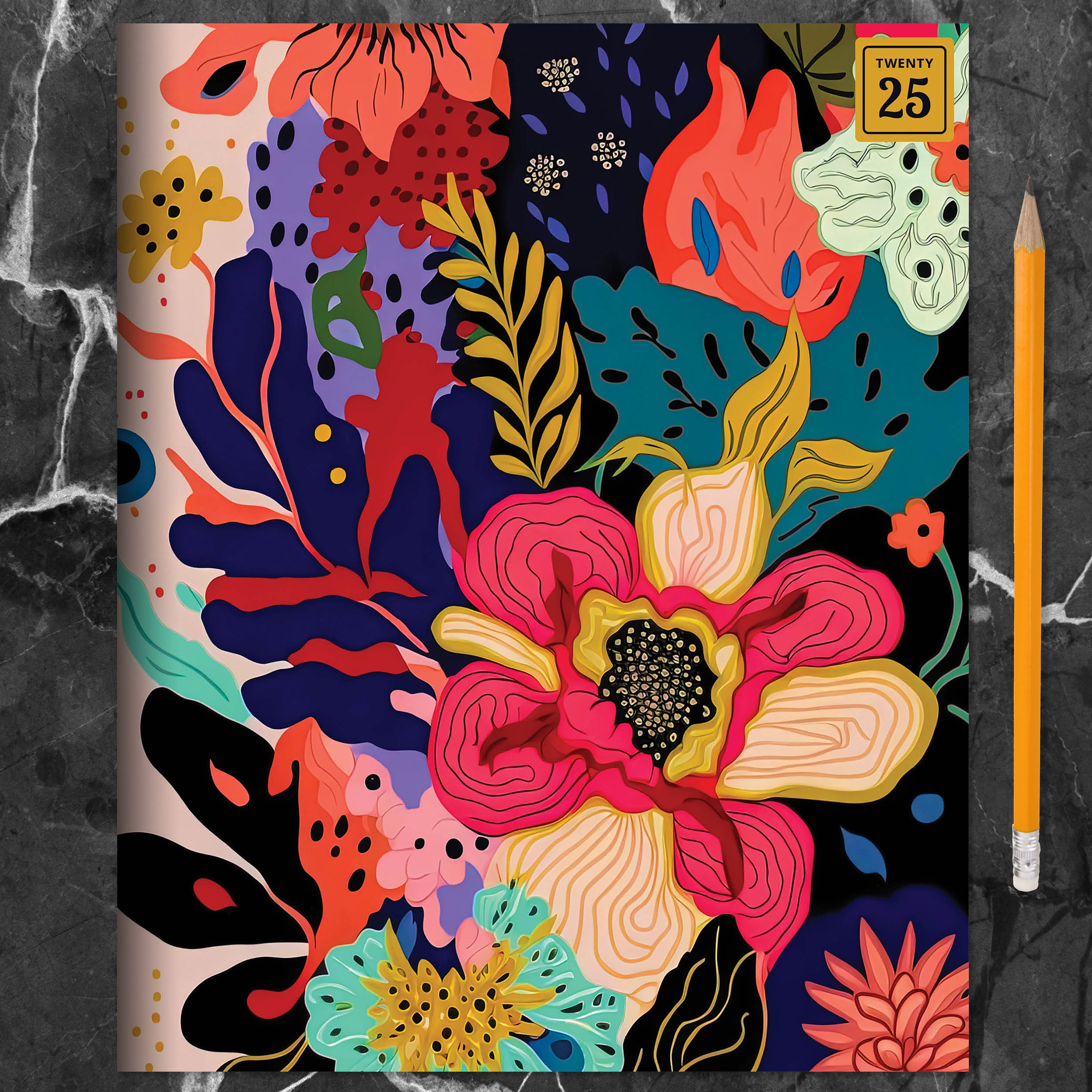 2025 Eclectic Flowers Medium Monthly Planner SELWII