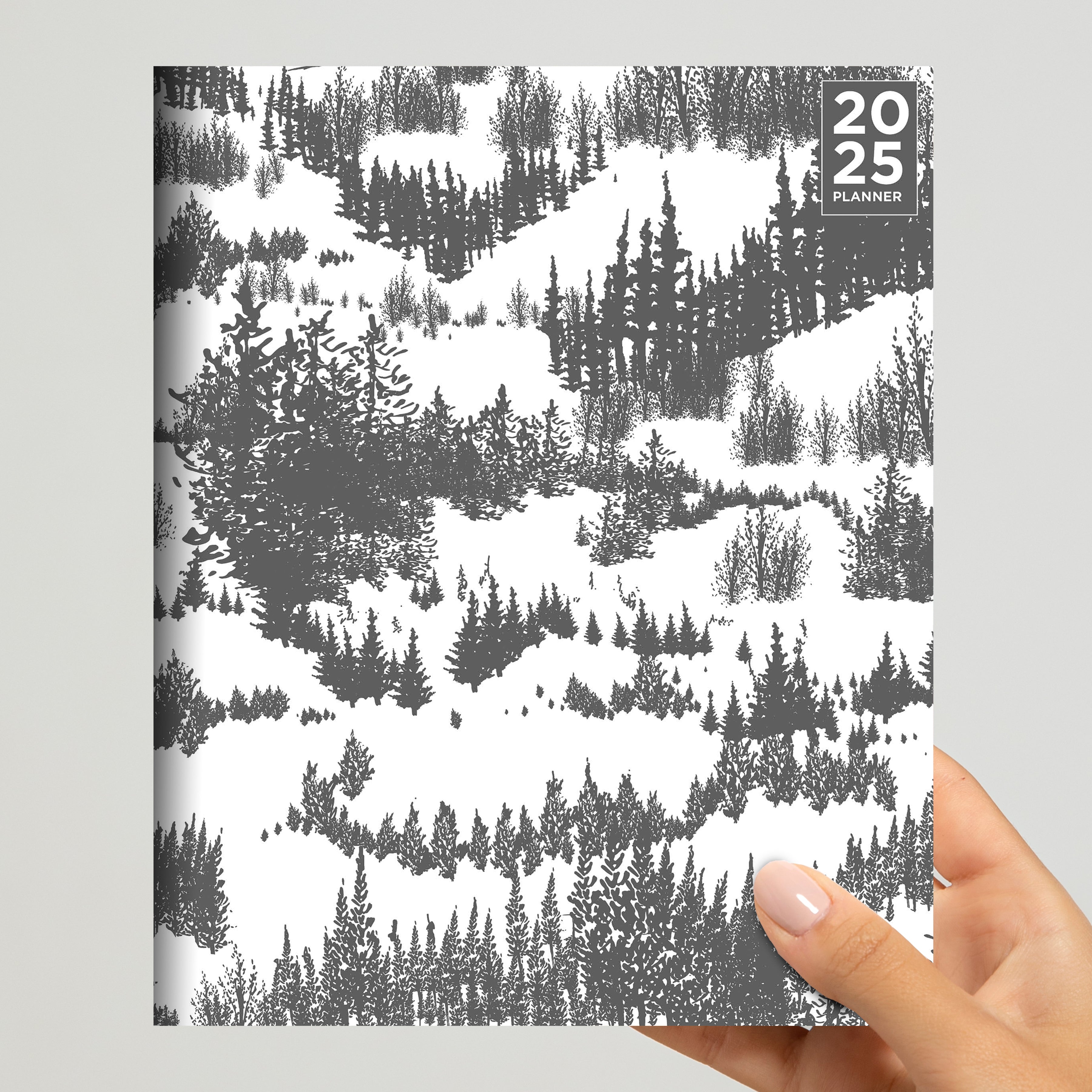 2025 Grey Forest Medium Monthly Planner SELWII