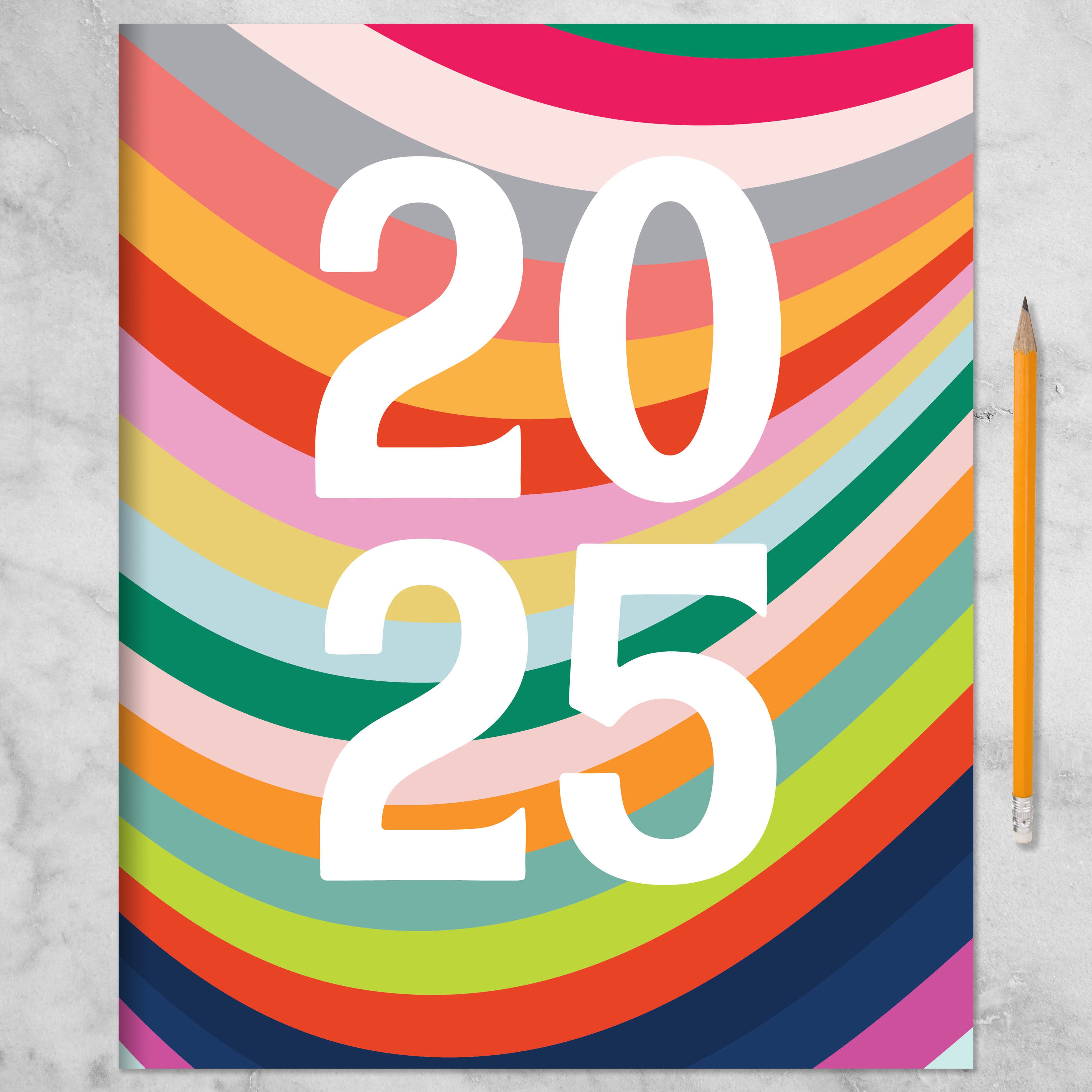 2025 Color Swoops Large Monthly Planner SELWII