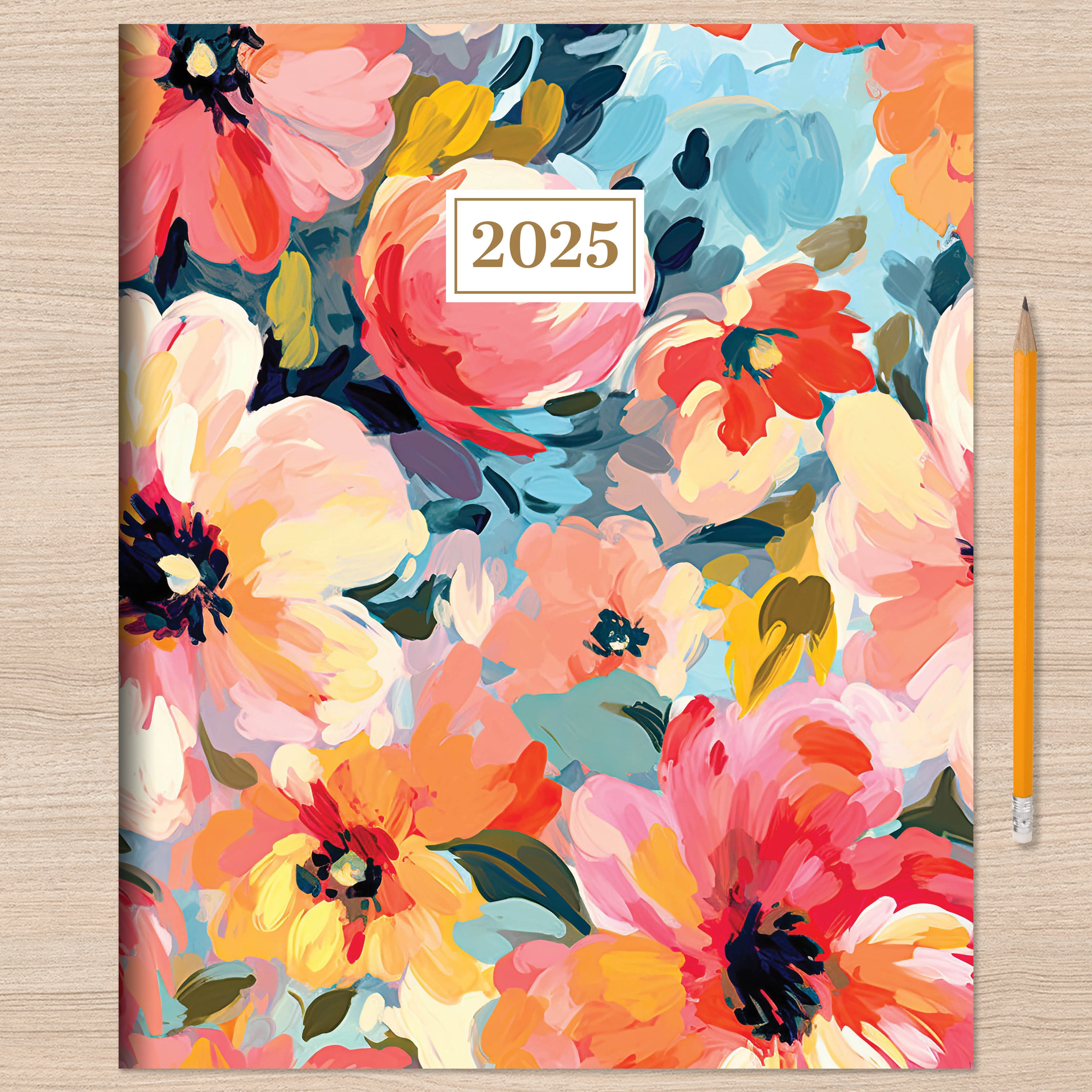 2025 Impressed Flowers Large Monthly Planner SELWII