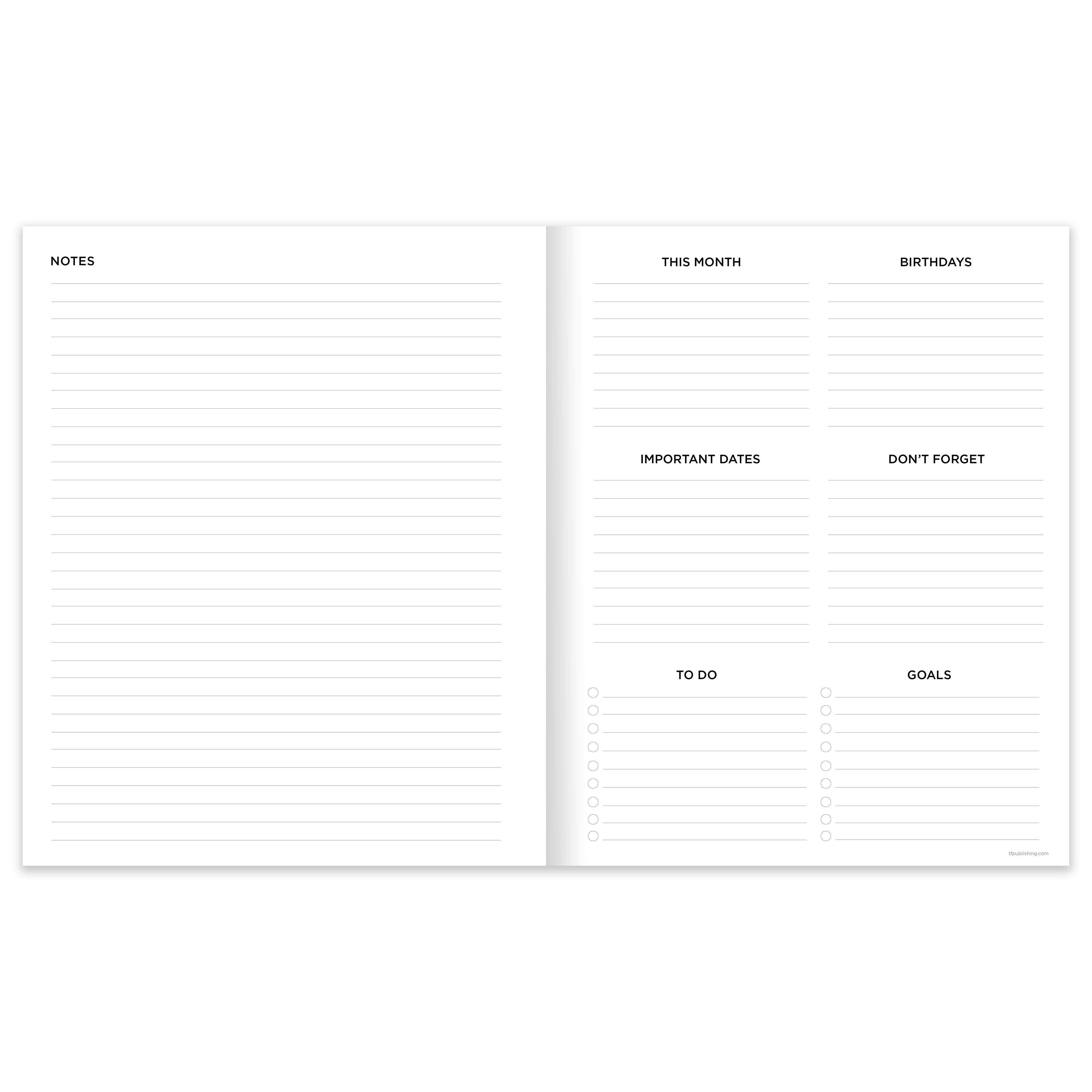 2025 Naval Stripes Large Monthly Planner SELWII