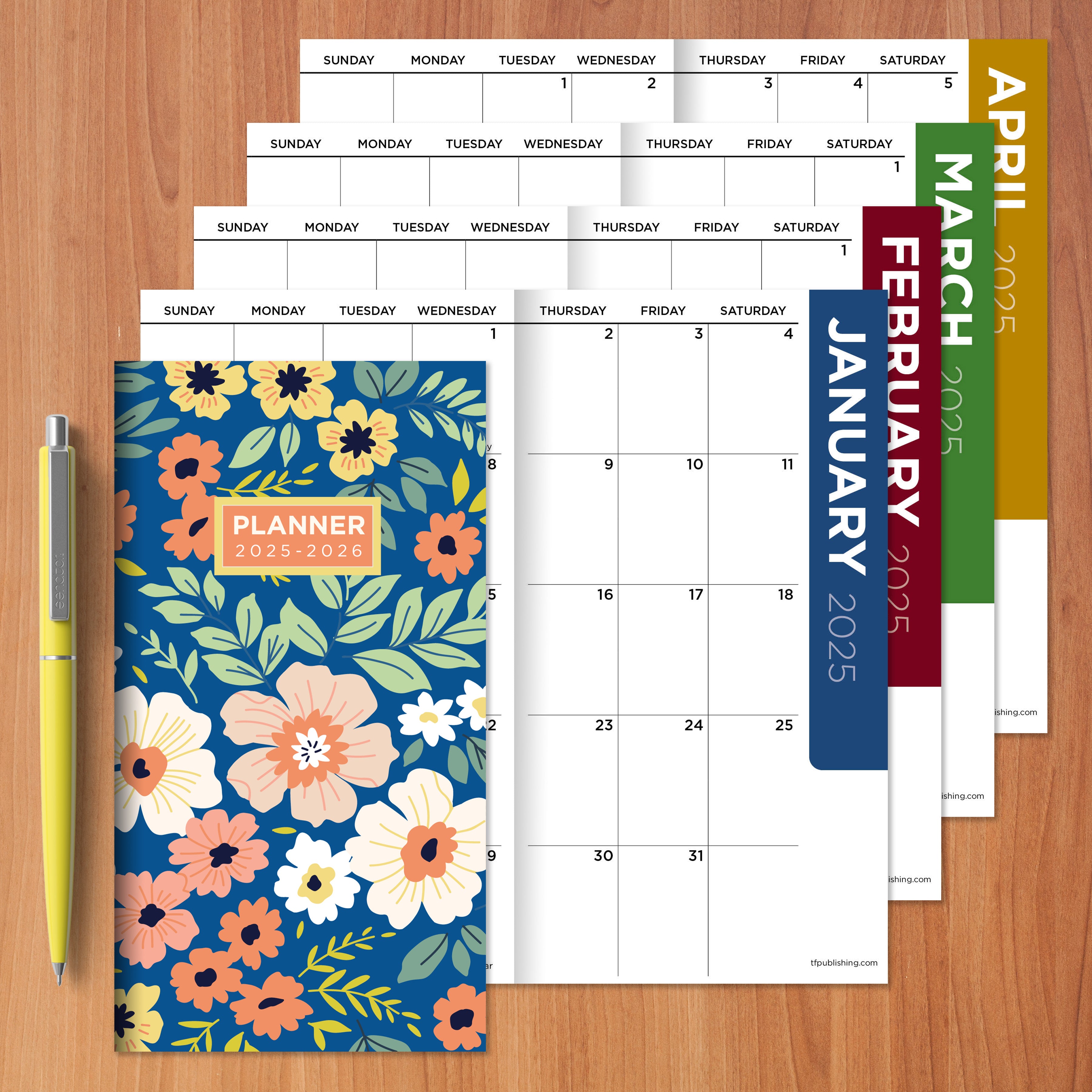 2025-2026 Always in Bloom Small Monthly Pocket Planner SELWII