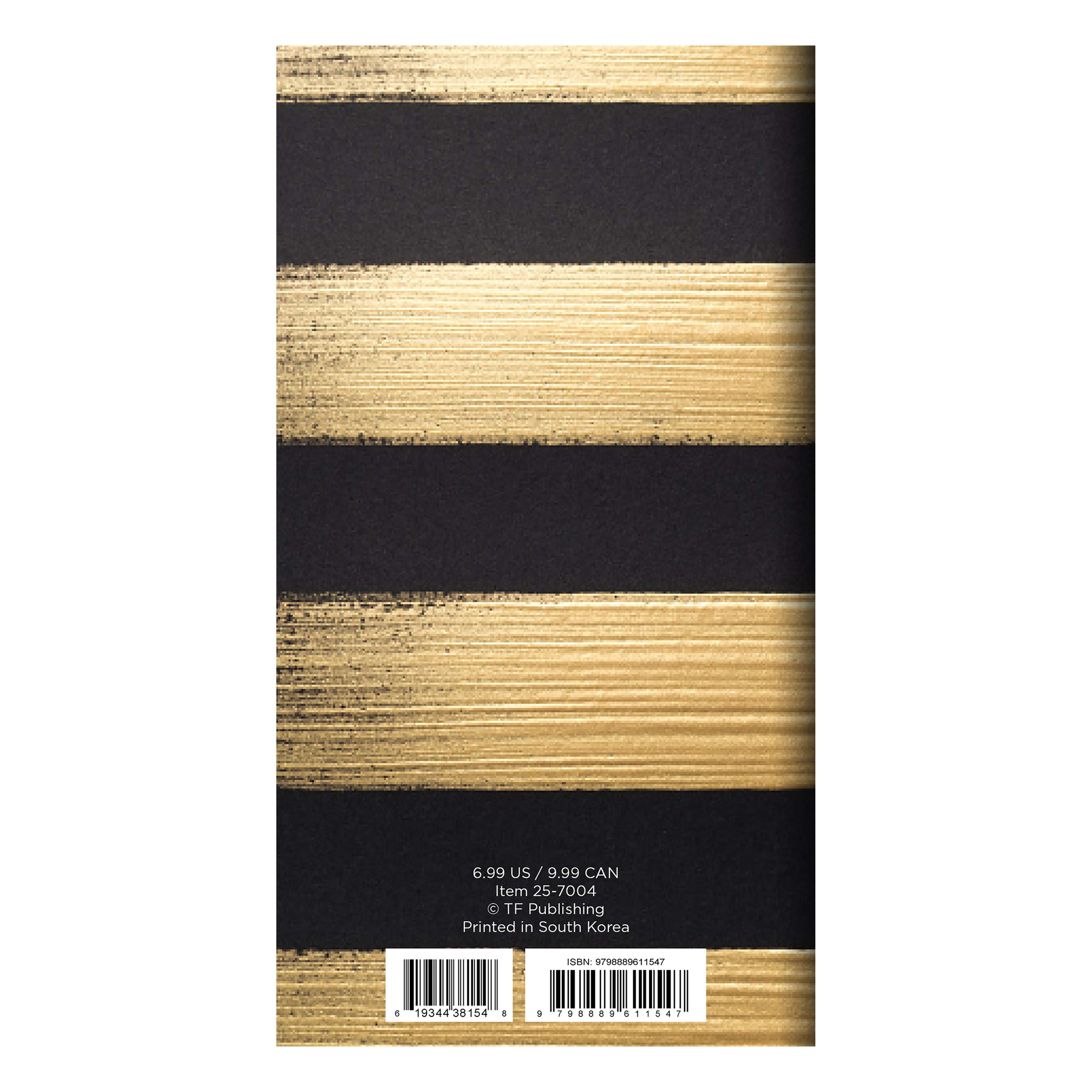 2025-2026 Black and Gold Small Monthly Pocket Planner SELWII