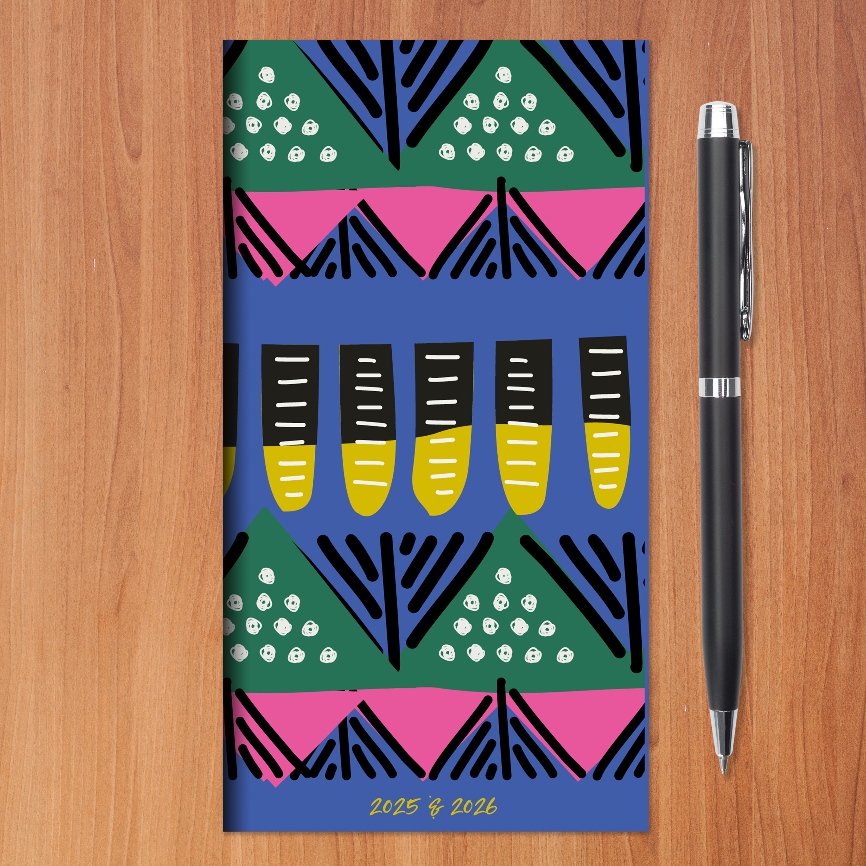 2025-2026 Bright Tribal Small Monthly Pocket Planner SELWII