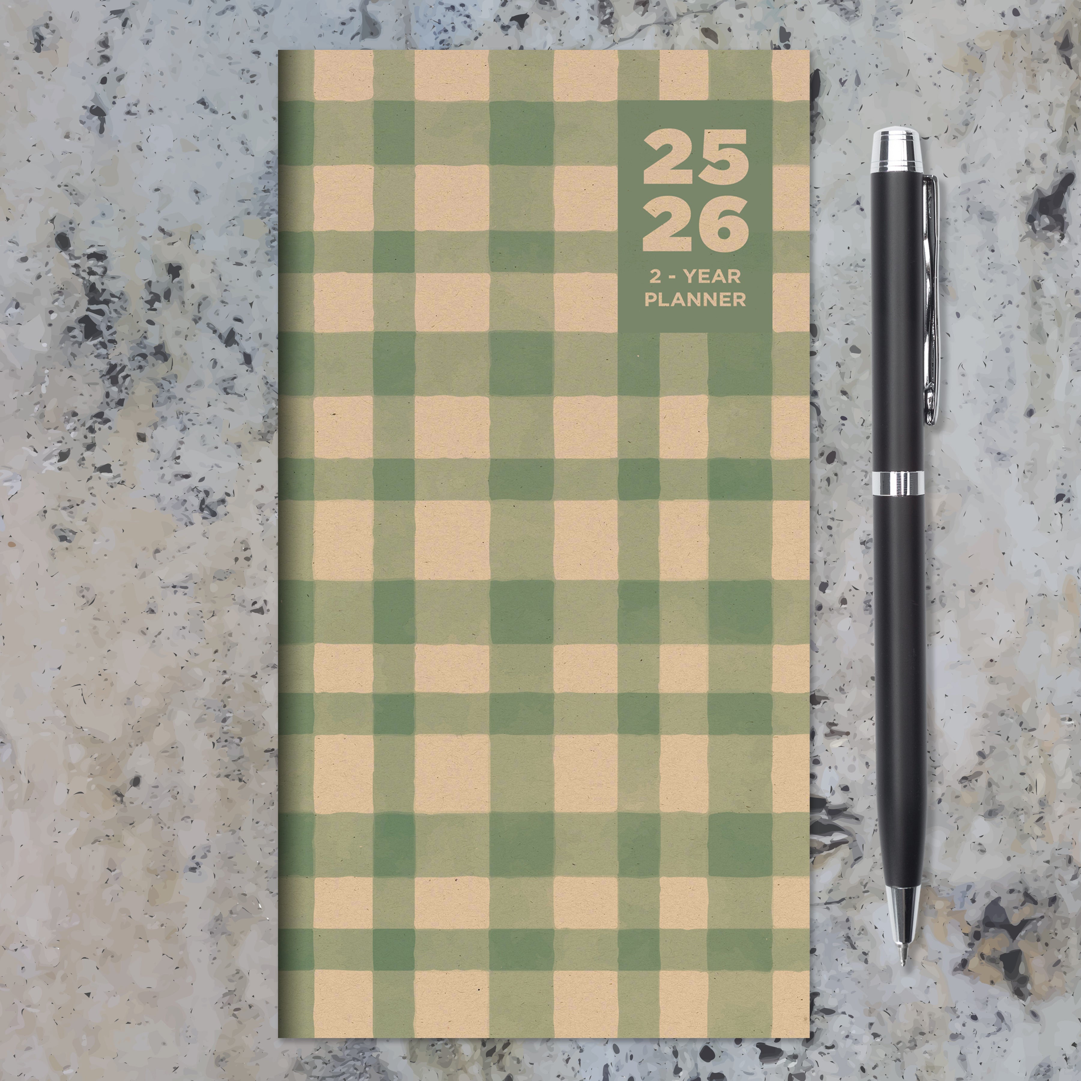 2025-2026 Farmhouse Gingham Small Monthly Pocket Planner SELWII