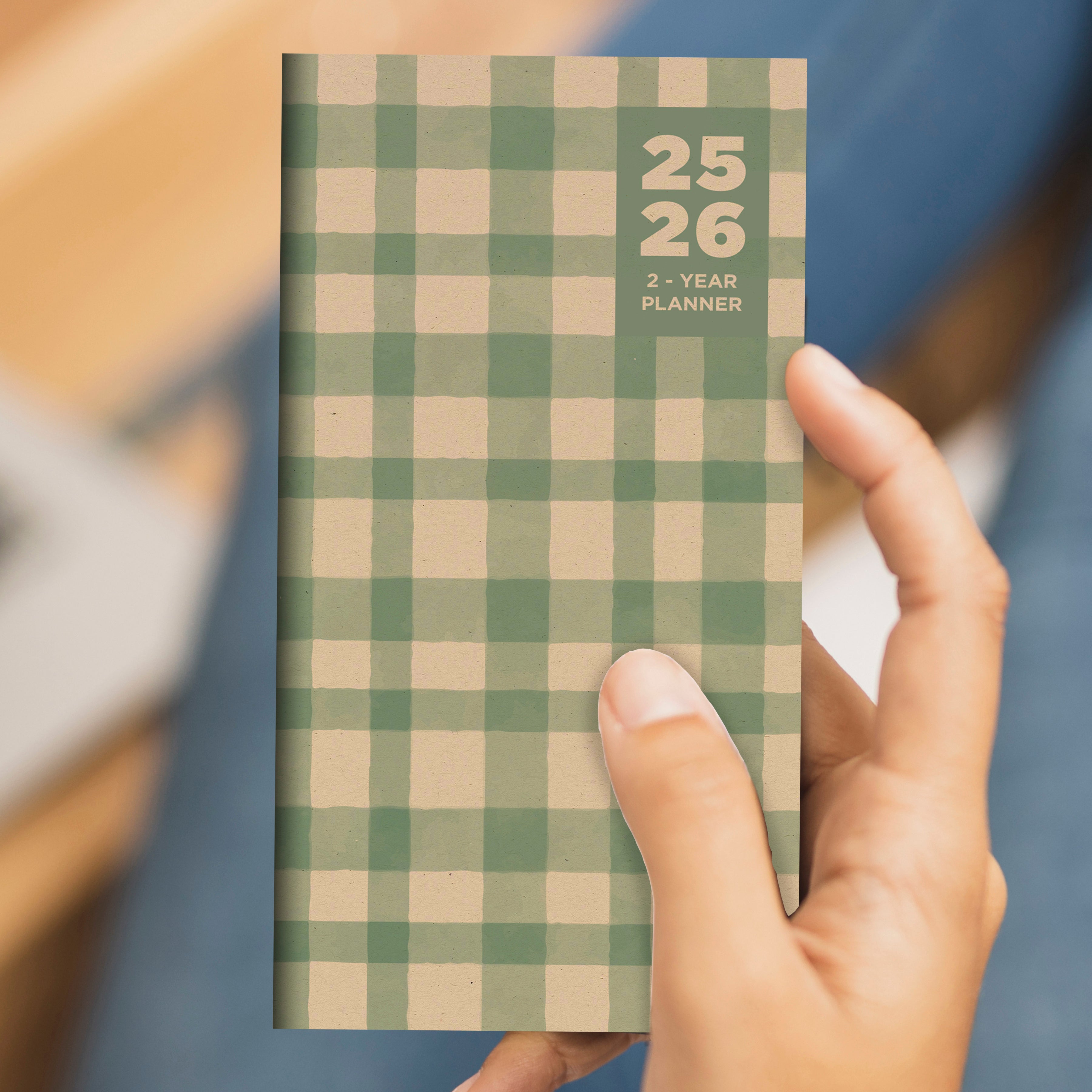 2025-2026 Farmhouse Gingham Small Monthly Pocket Planner SELWII