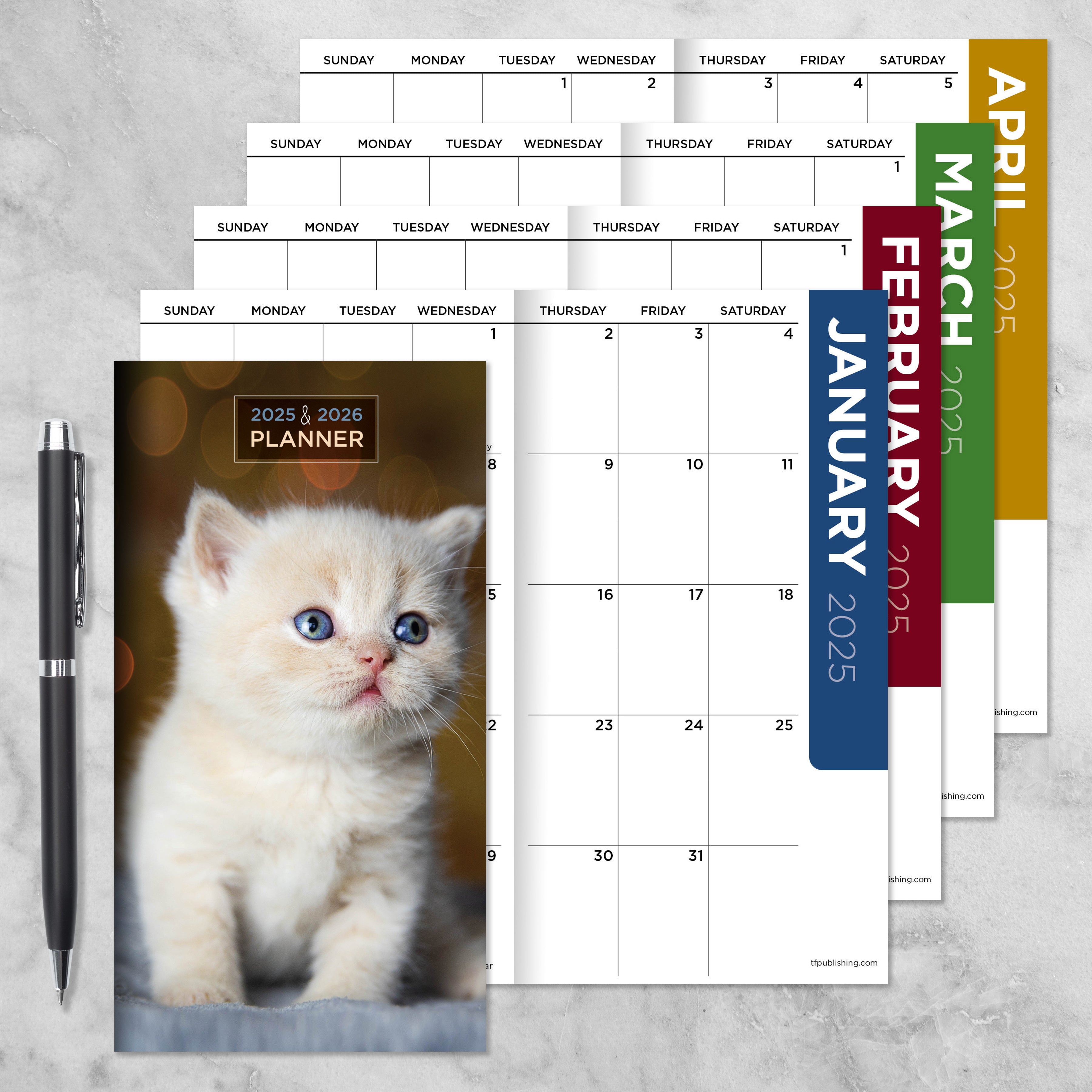 2025-2026 Kitten Small Monthly Pocket Planner SELWII