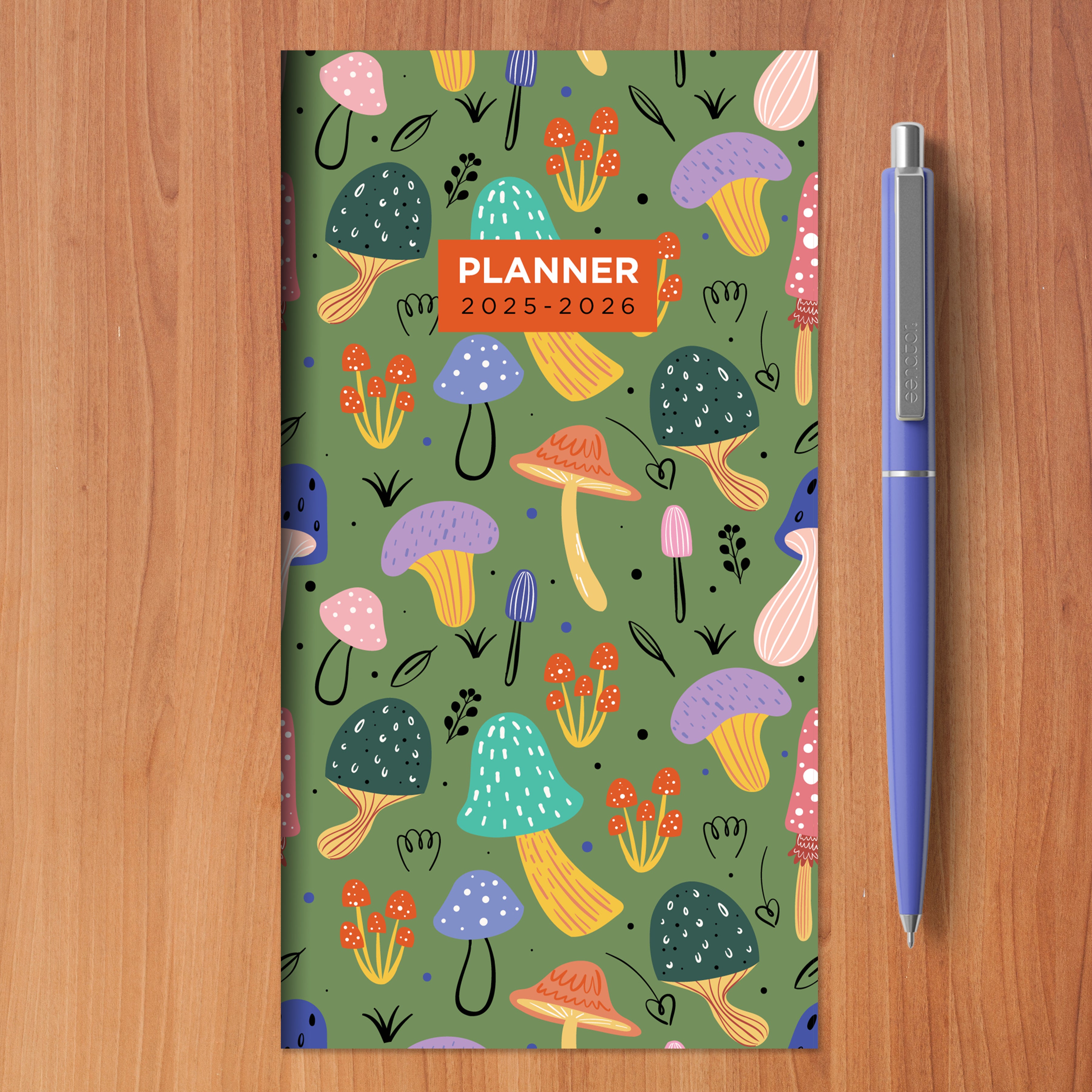 2025-2026 Mushroom Patch Small Monthly Pocket Planner SELWII