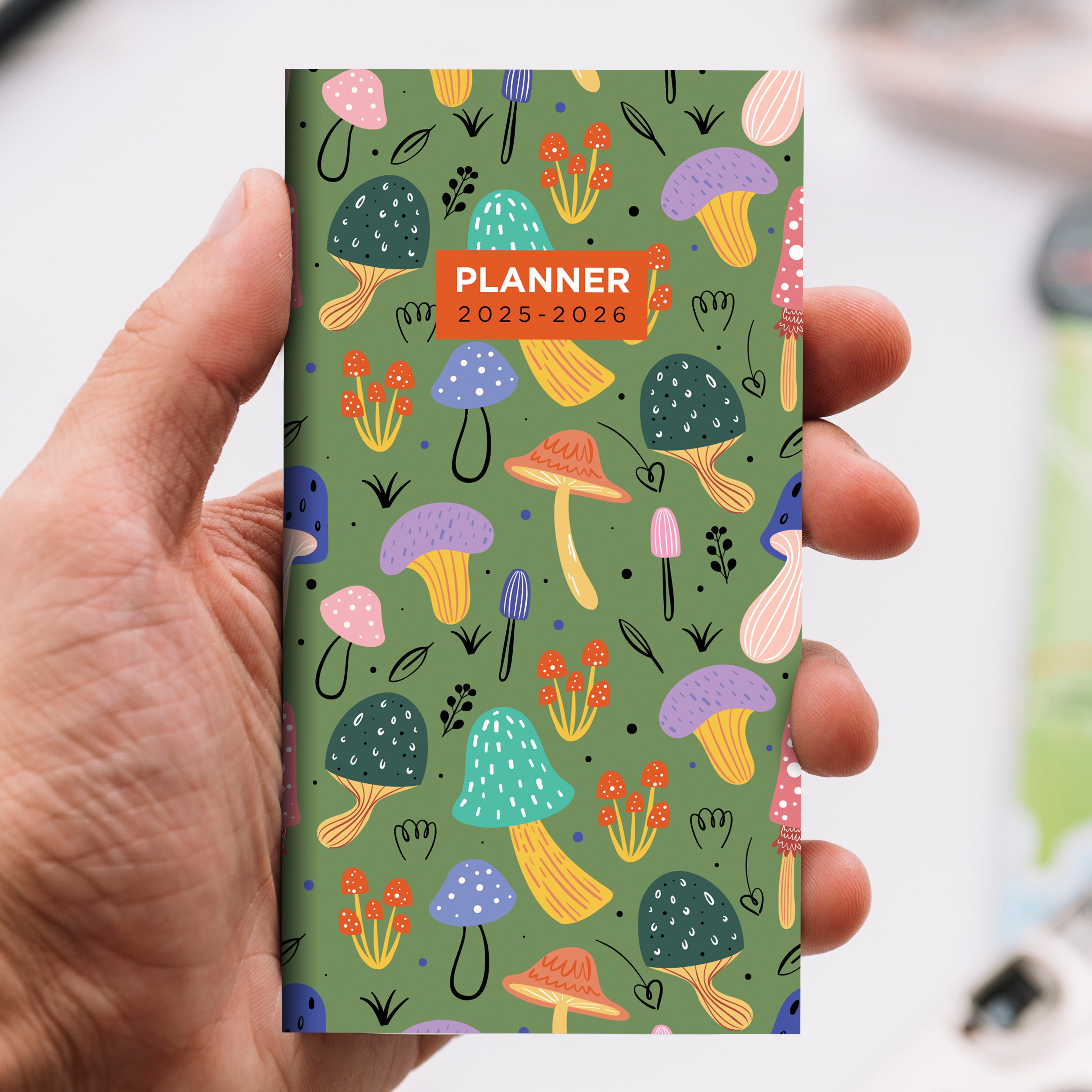 2025-2026 Mushroom Patch Small Monthly Pocket Planner SELWII