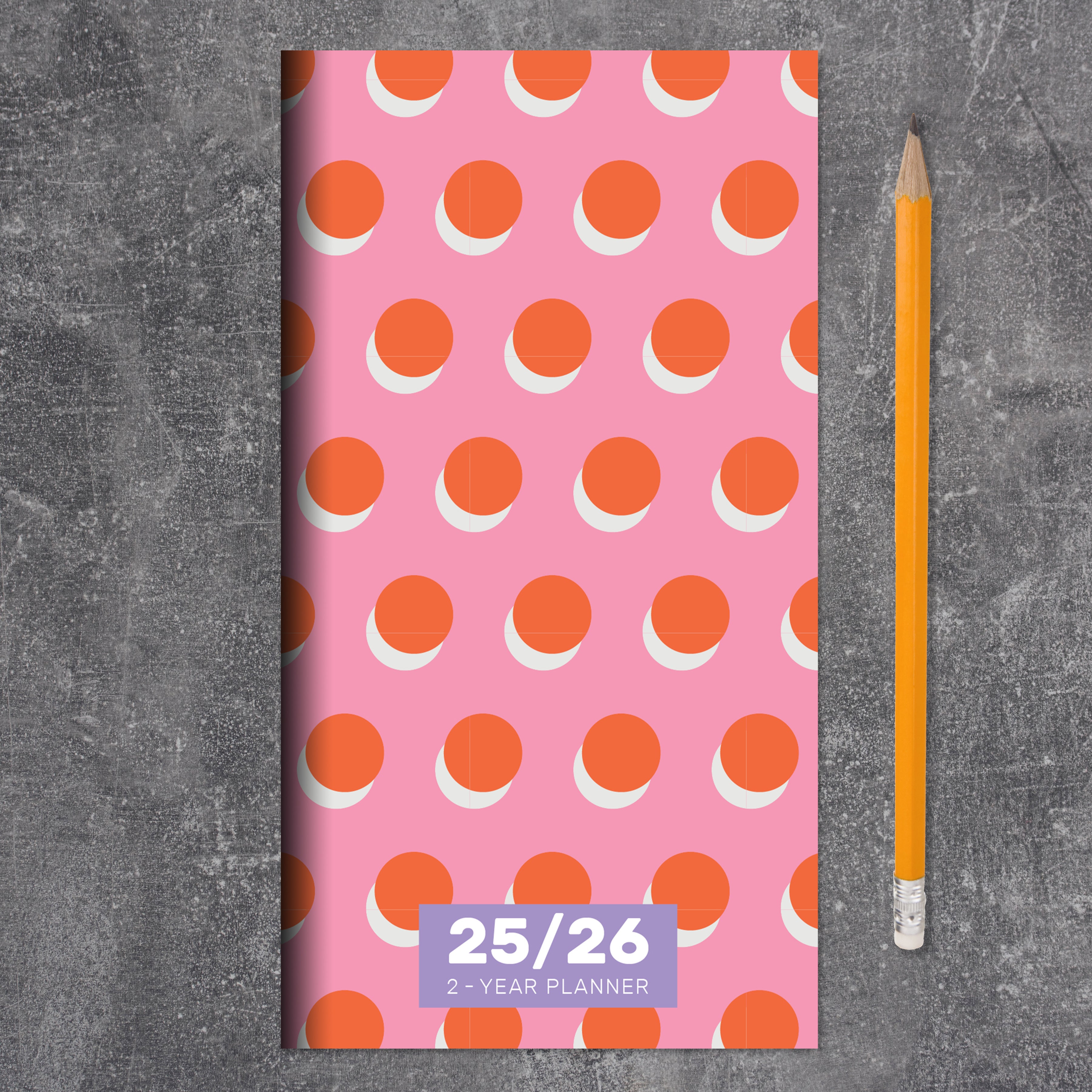 2025-2026 Pink Orange Crush Small Monthly Pocket Planner SELWII