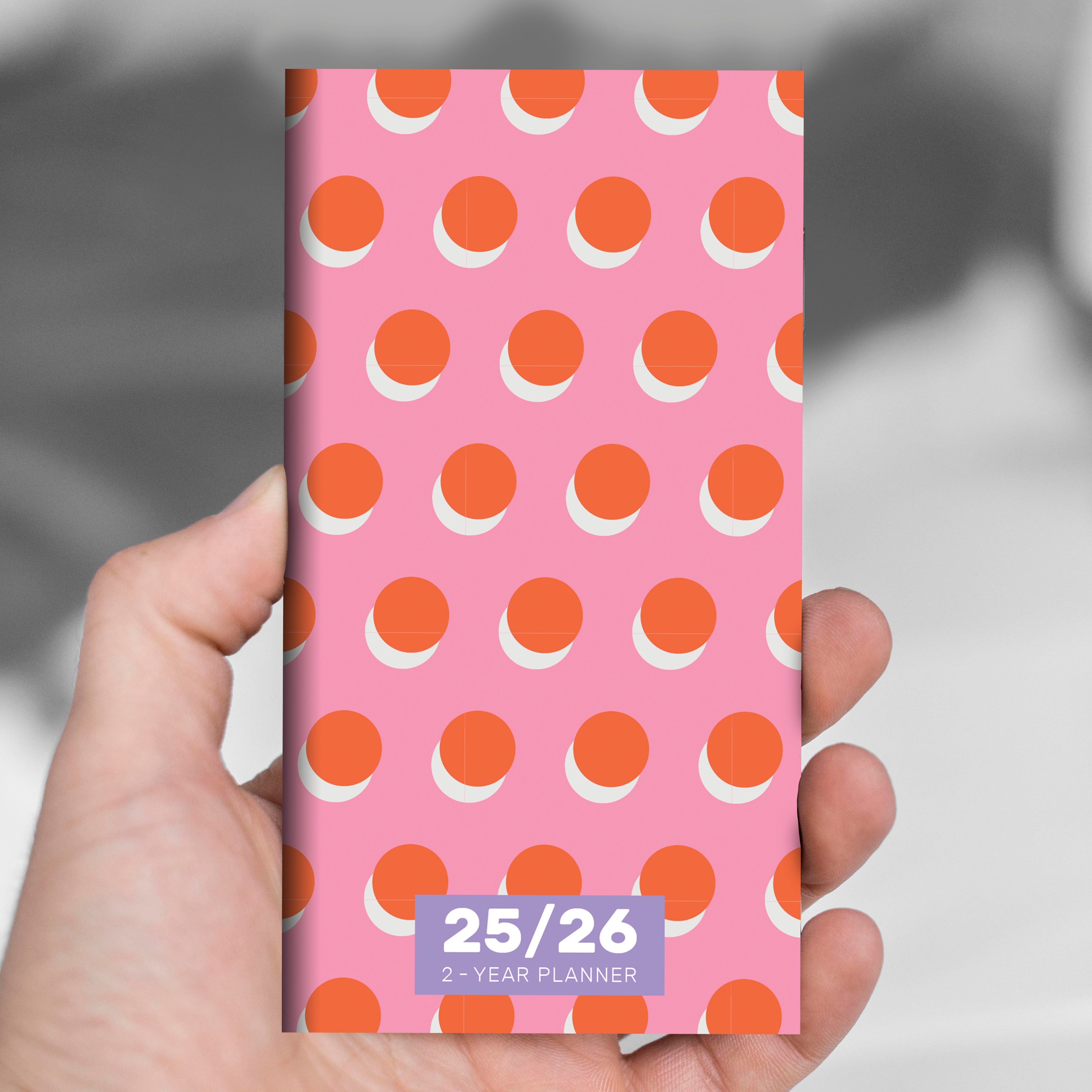 2025-2026 Pink Orange Crush Small Monthly Pocket Planner SELWII