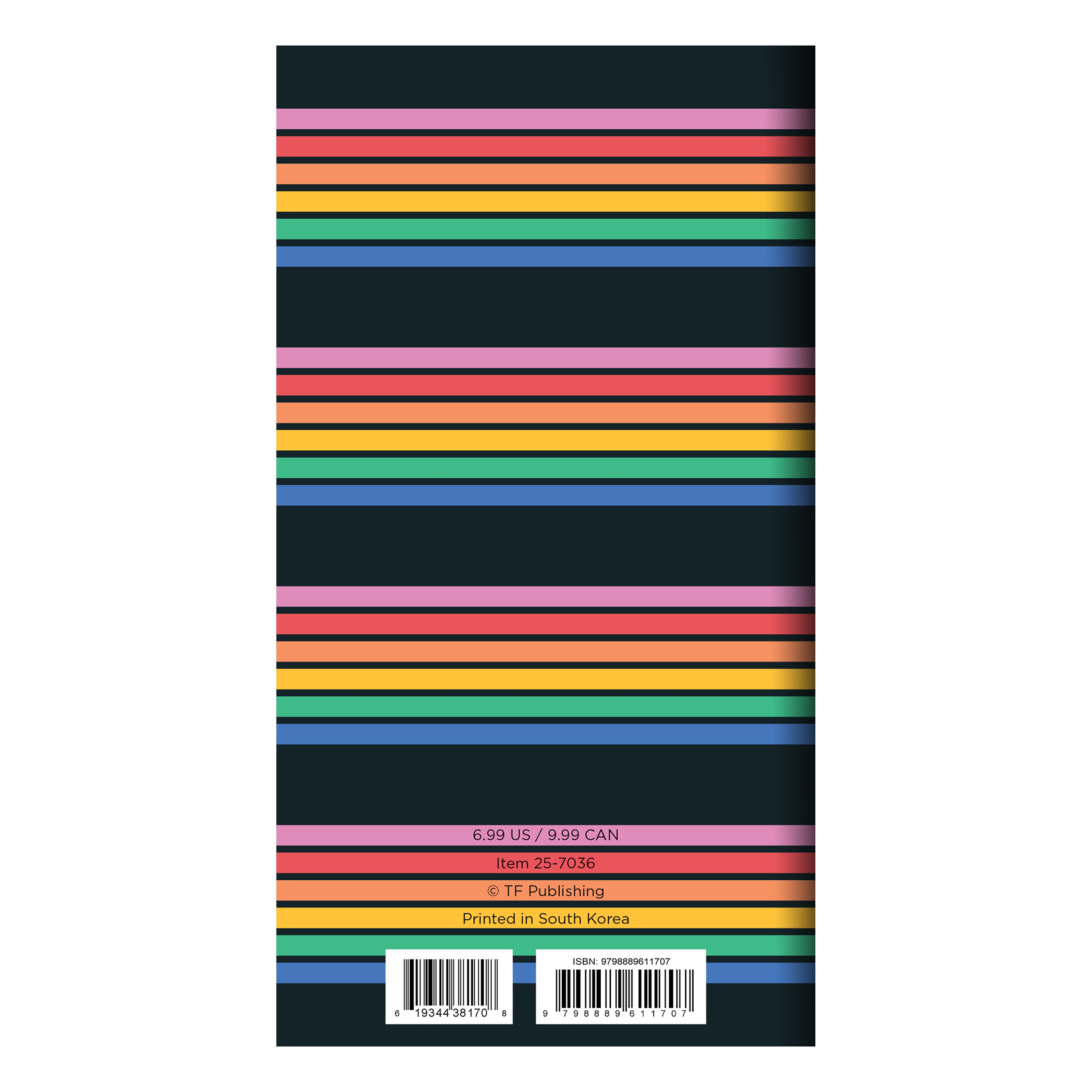 2025-2026 Retro Stripe Small Monthly Pocket Planner SELWII