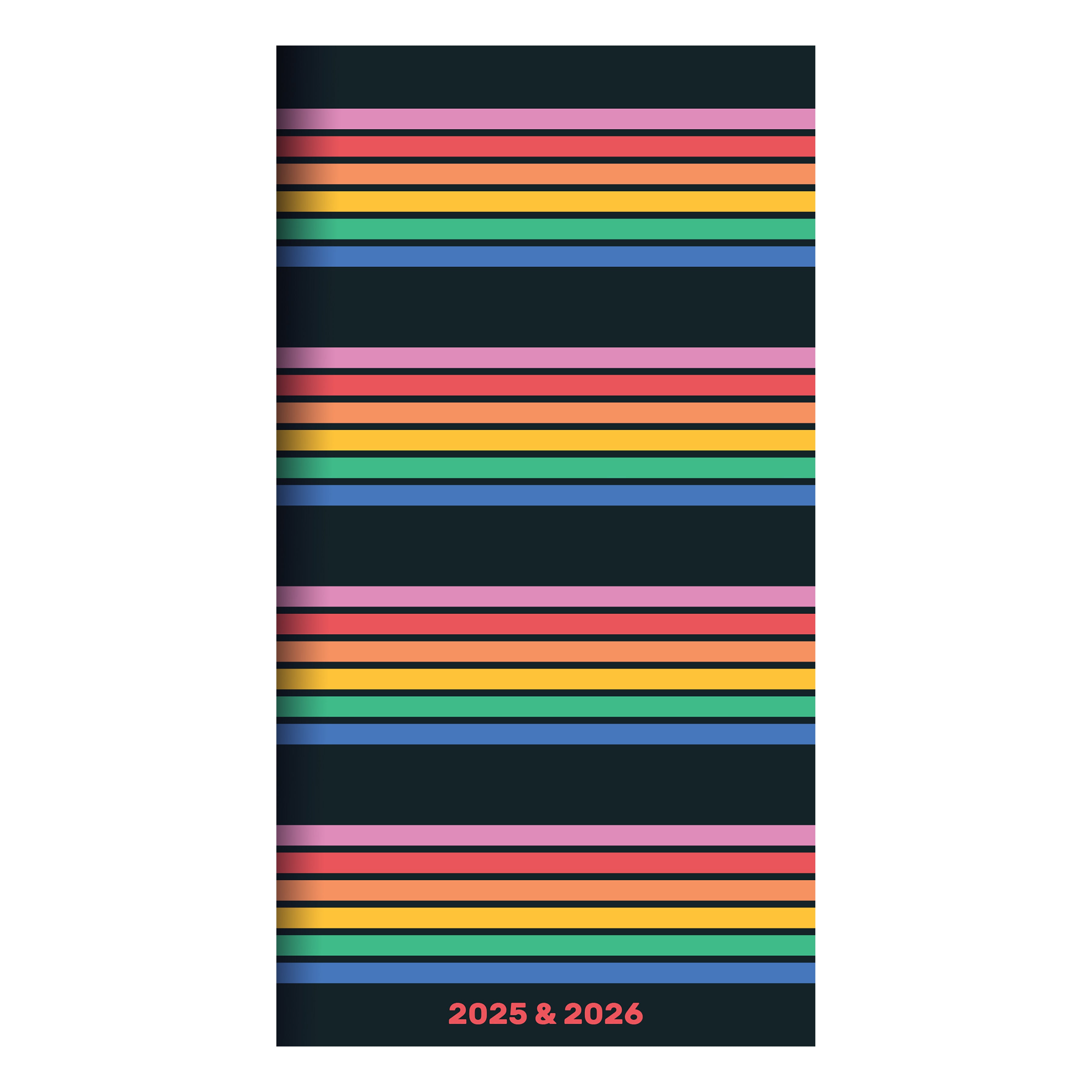 2025-2026 Retro Stripe Small Monthly Pocket Planner SELWII