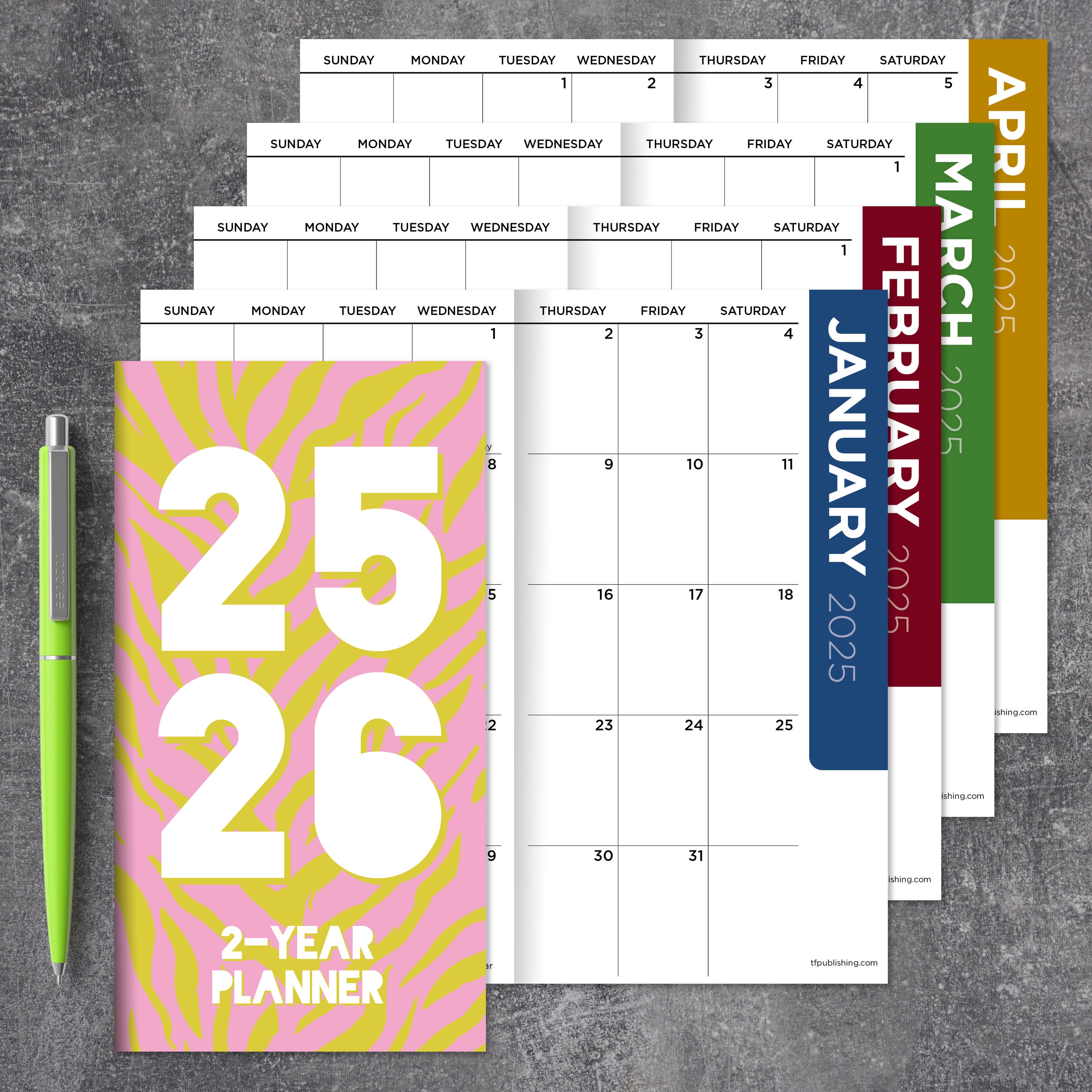 2025-2026 Sassy Zebra Small Monthly Pocket Planner SELWII