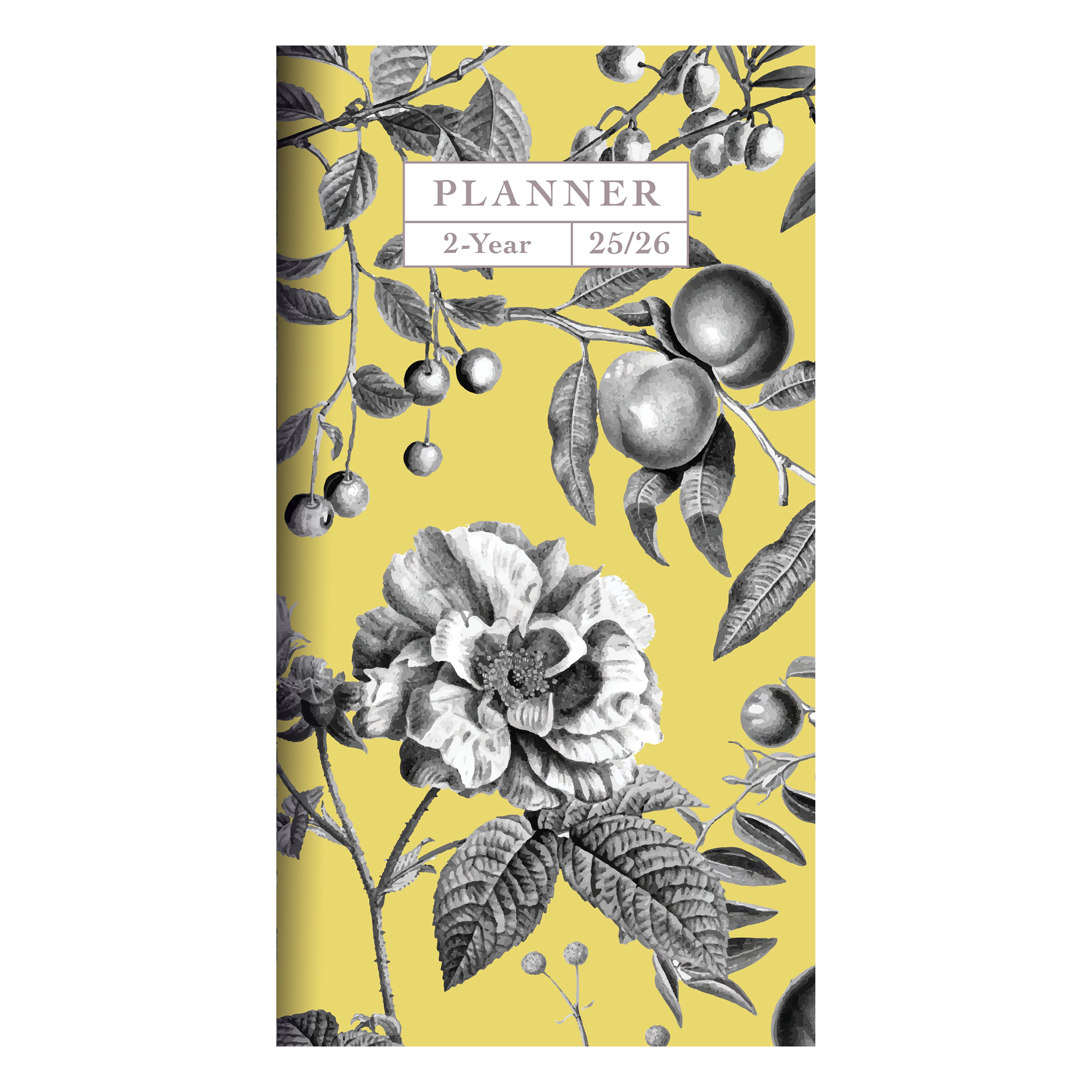 2025-2026 Yellow Botanical Small Monthly Pocket Planner SELWII