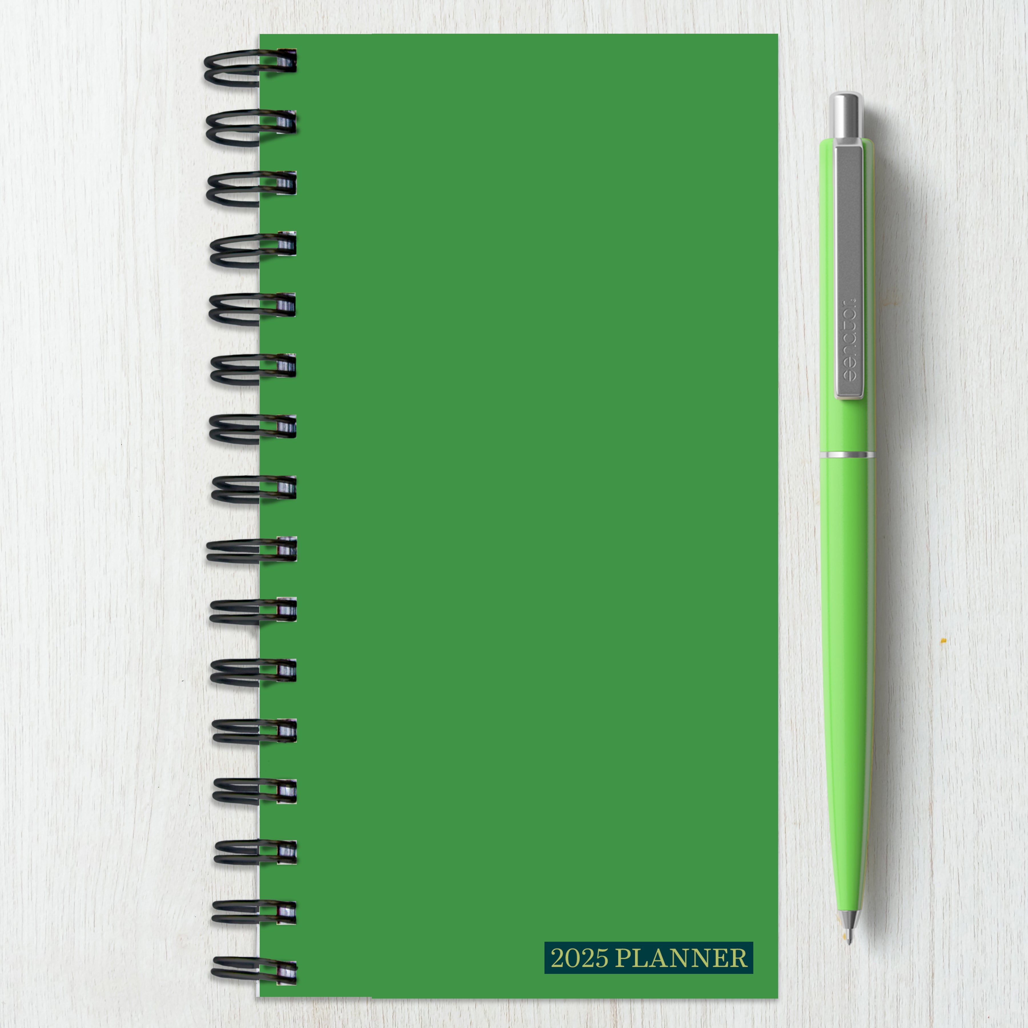 2025 Green Grass Small Weekly Monthly Planner SELWII