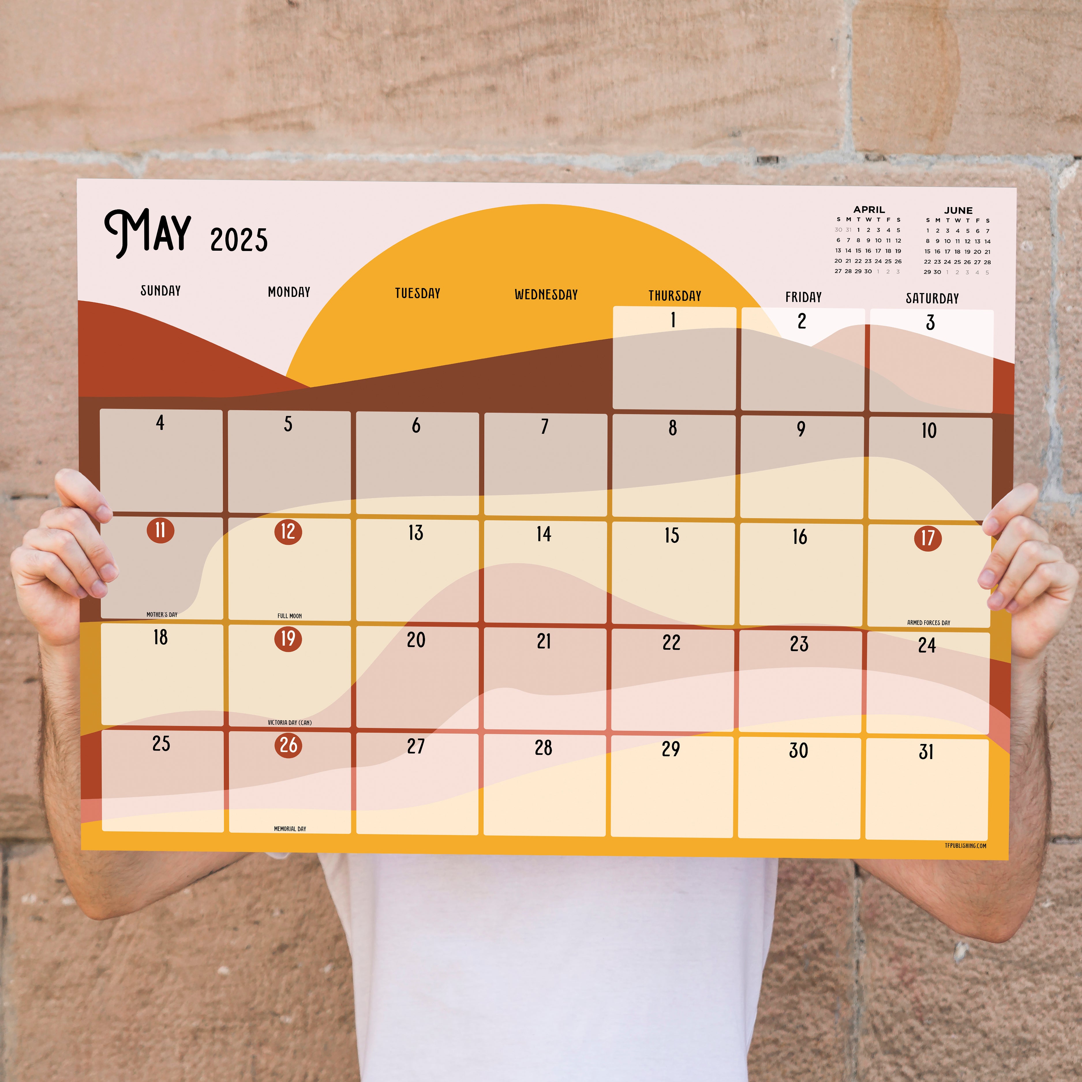 2025 Landscapes Large Desk Pad Monthly Blotter Calendar SELWII