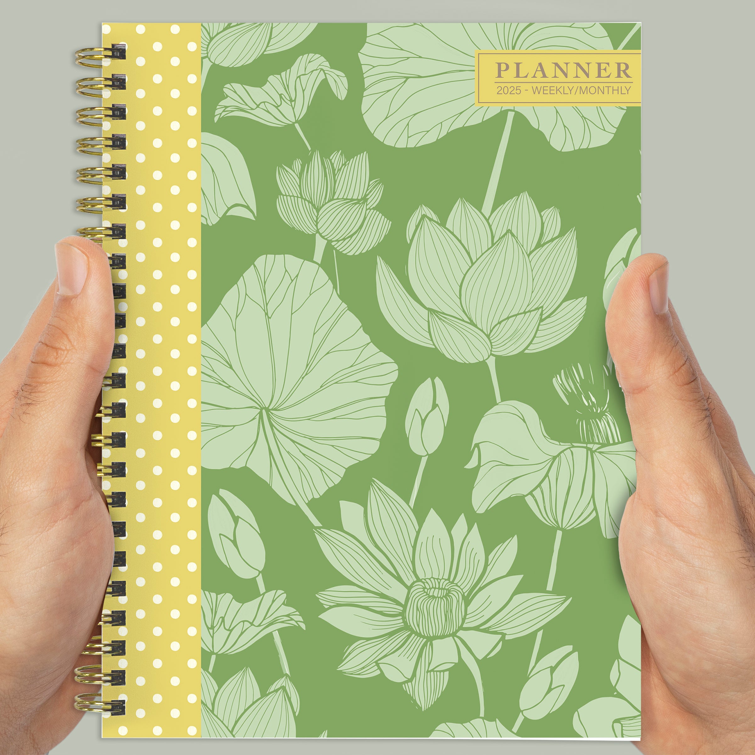 2025 Lotus Medium Weekly Monthly Planner SELWII