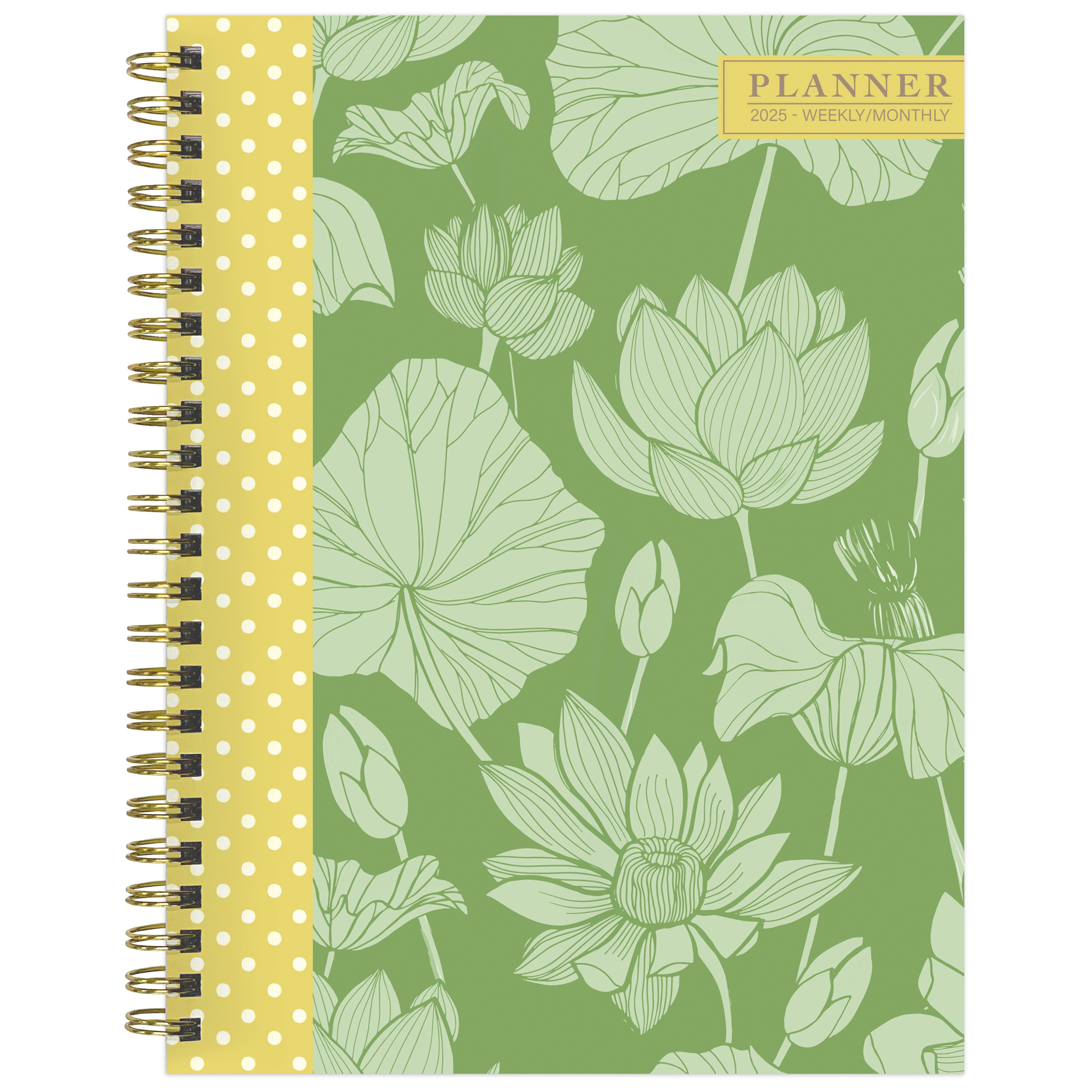 2025 Lotus Medium Weekly Monthly Planner SELWII