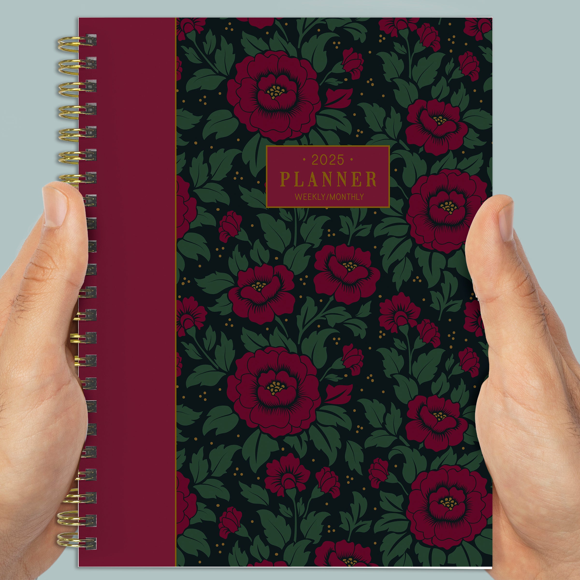 2025 Victorian Blooms Medium Weekly Monthly Planner SELWII