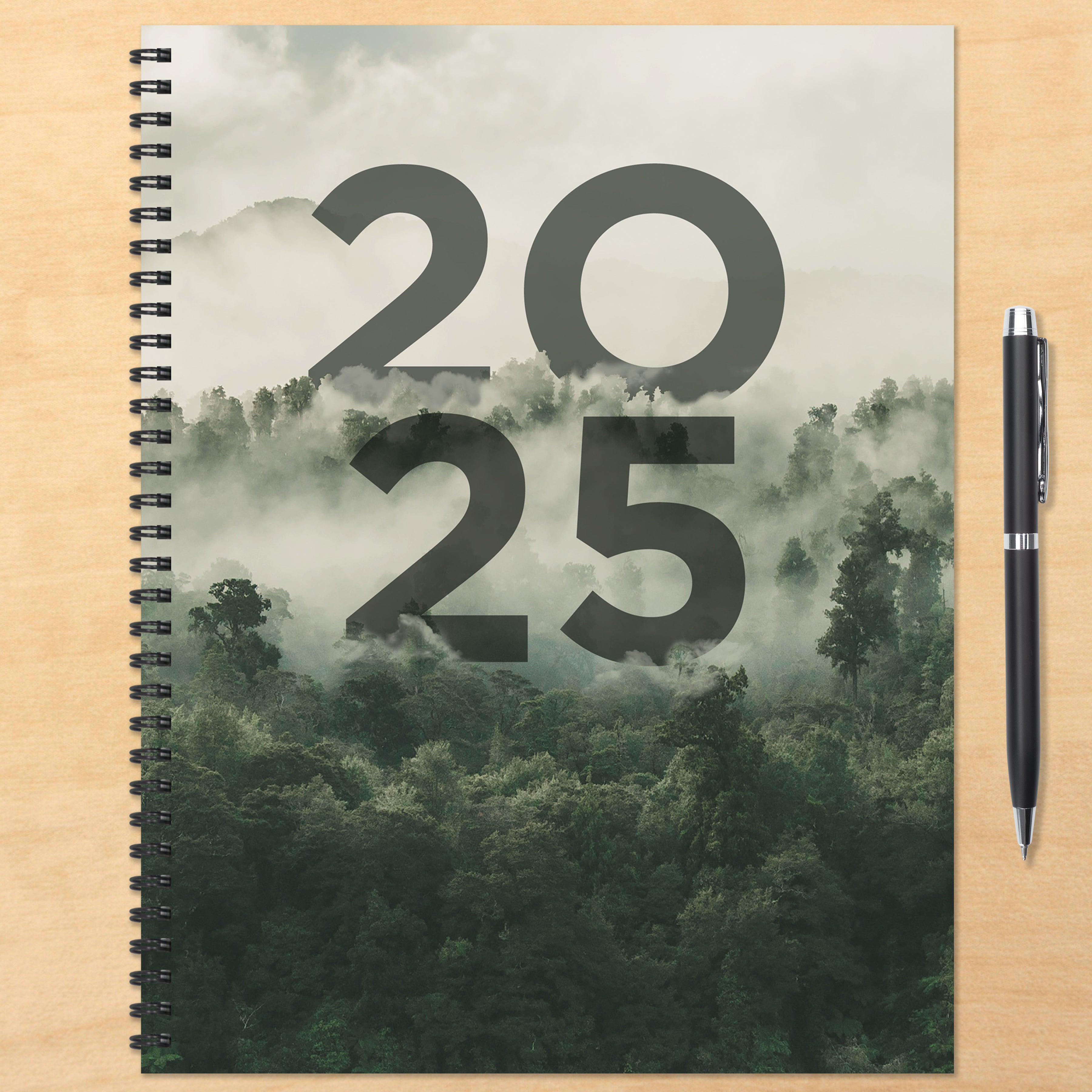 2025 Forest Mist Large Weekly Monthly Planner SELWII