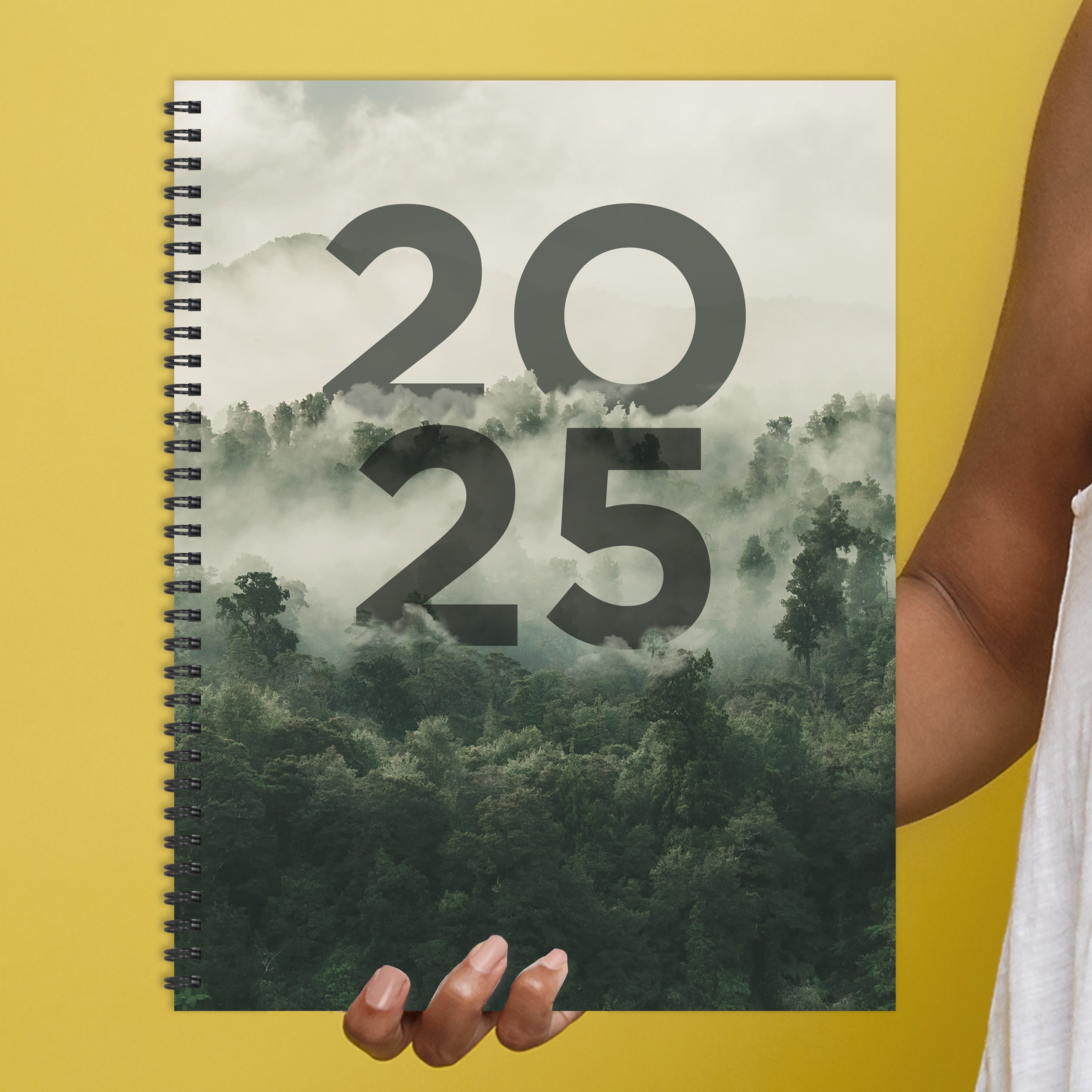 2025 Forest Mist Large Weekly Monthly Planner SELWII