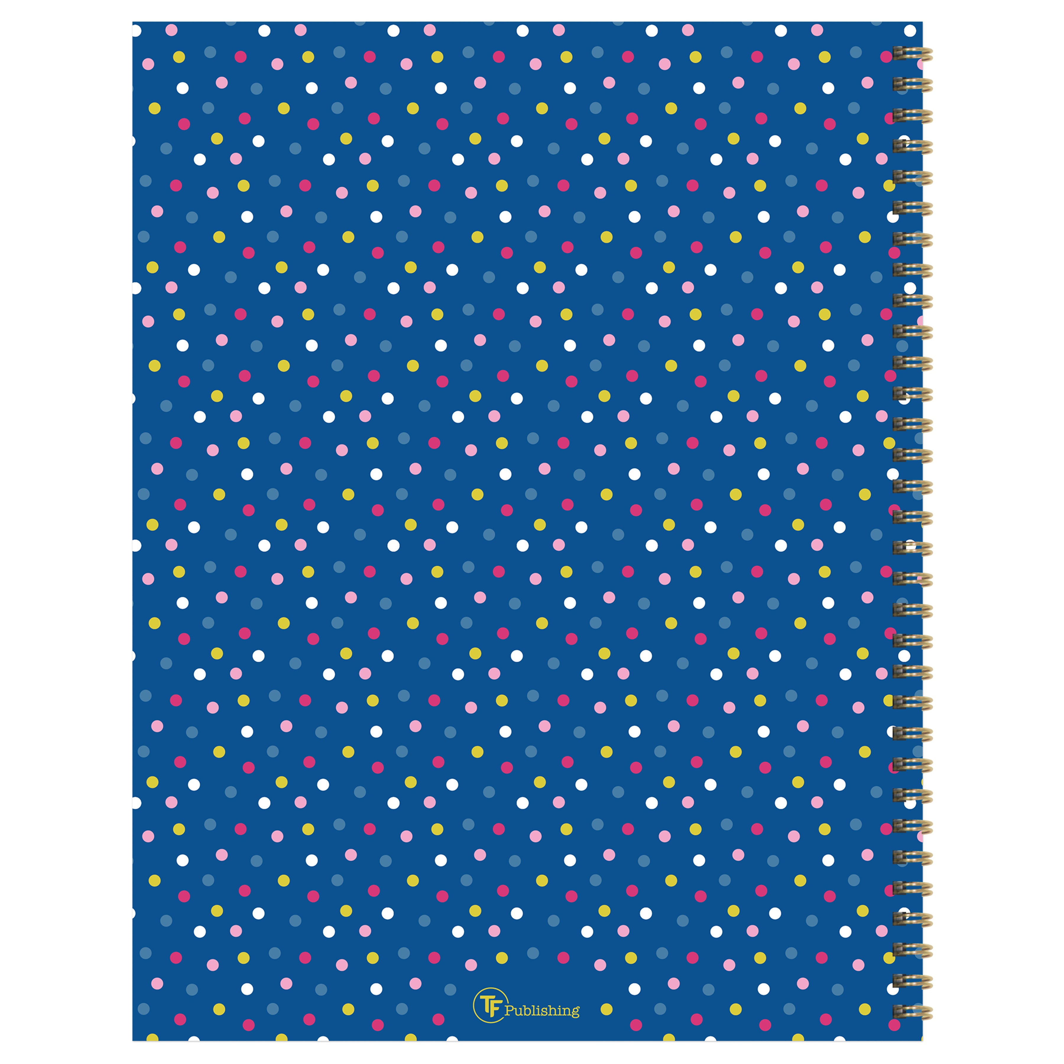 2025 Cobalt Dots Large Weekly Monthly Planner SELWII