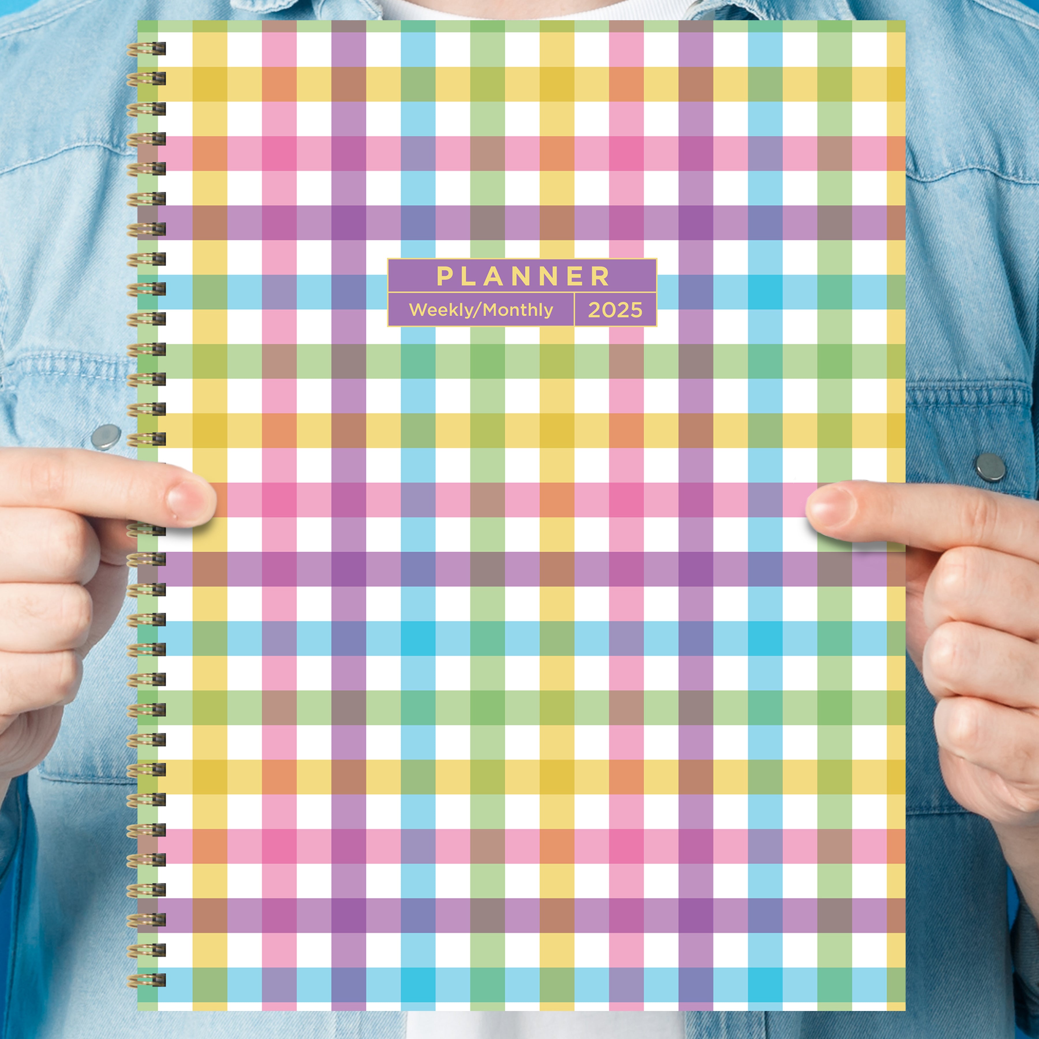 2025 Madras Plaid Large Weekly Monthly Planner SELWII