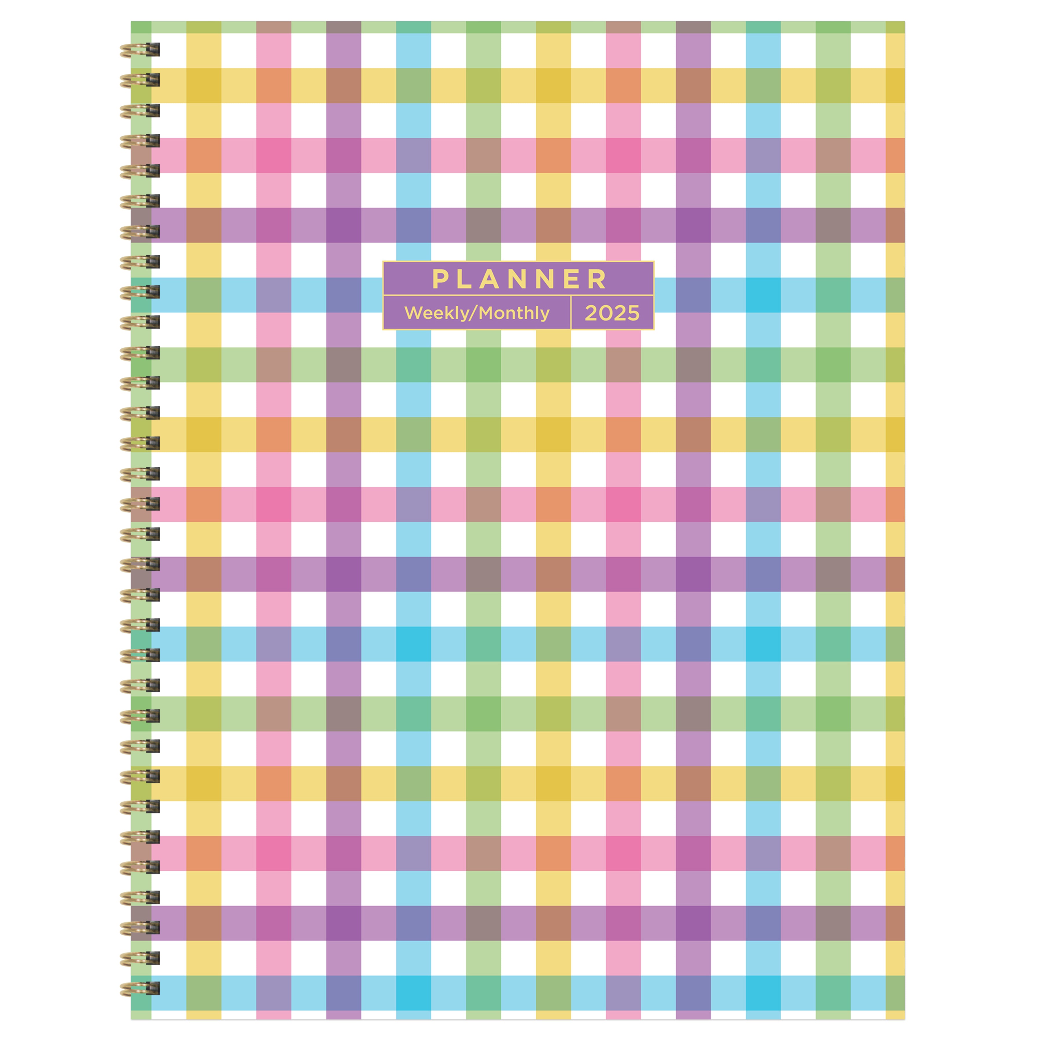 2025 Madras Plaid Large Weekly Monthly Planner SELWII