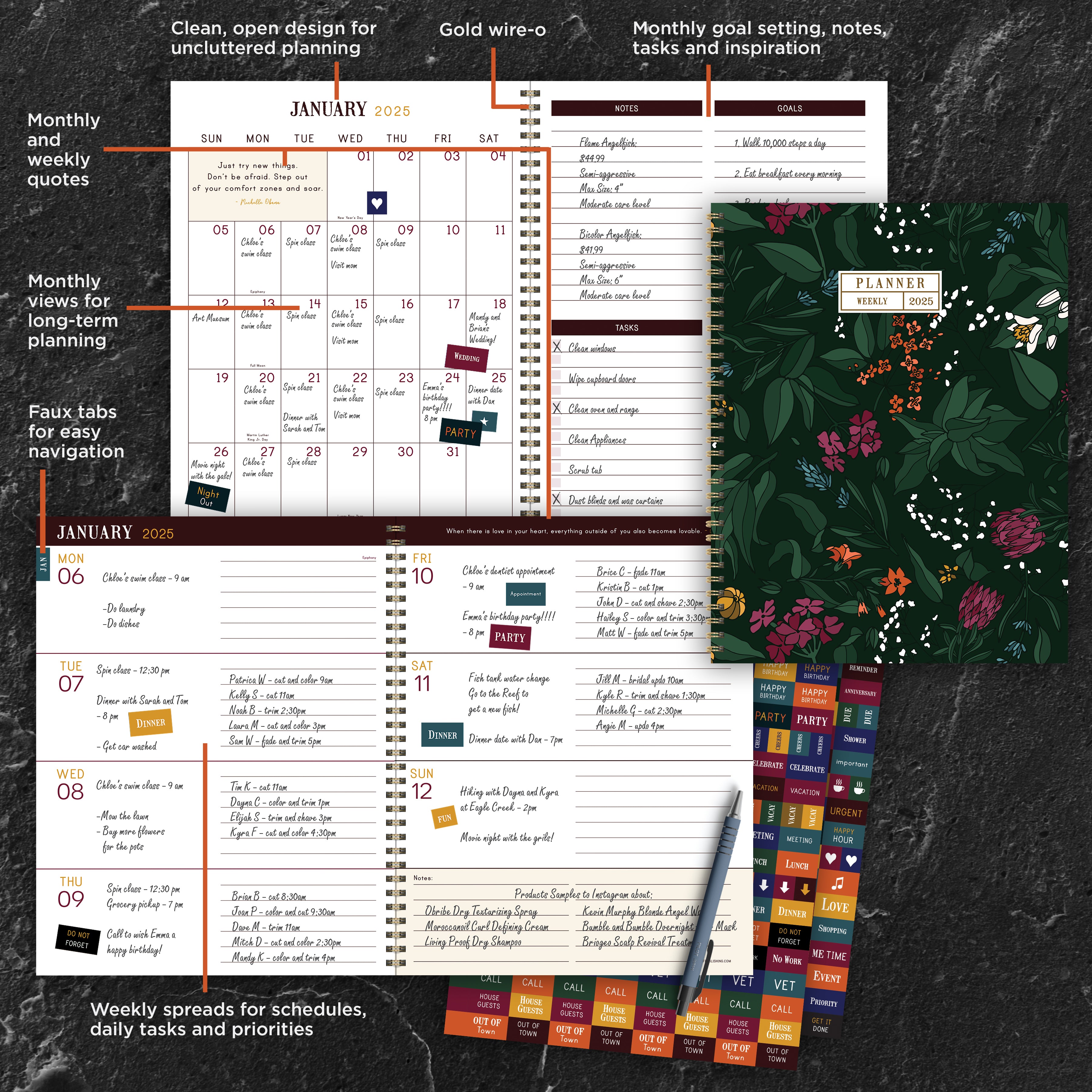 2025 Garden Manor Large Weekly Monthly Planner SELWII