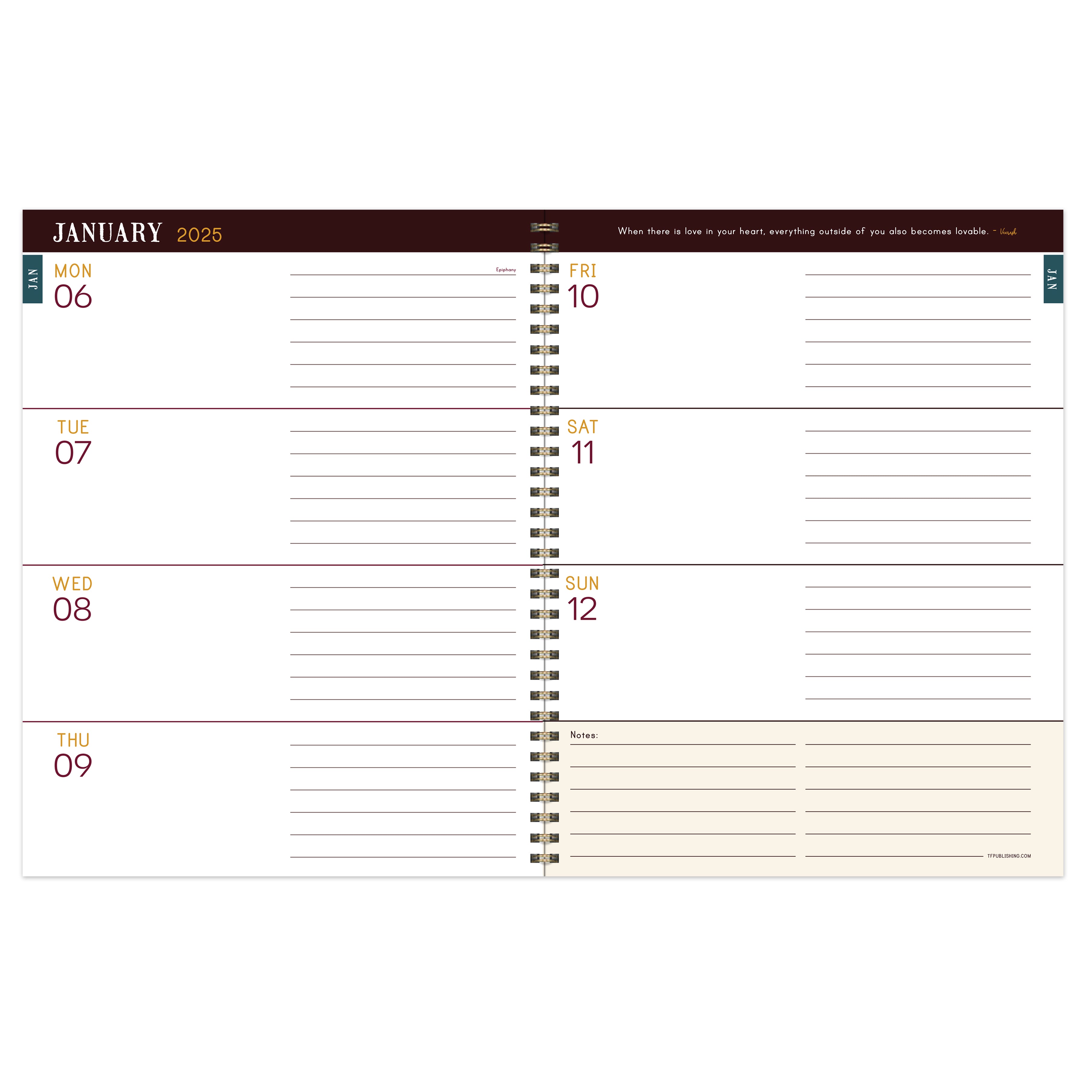 2025 Renaissance Year Large Weekly Monthly Planner SELWII