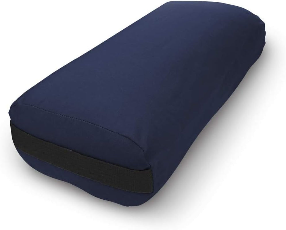 Yoga Bolster - Made in the USA with Eco Friendly Materials - round or Rectangular Support Cushions That Elevate Your Practice - Natural Cotton or Organic Hemp Cover