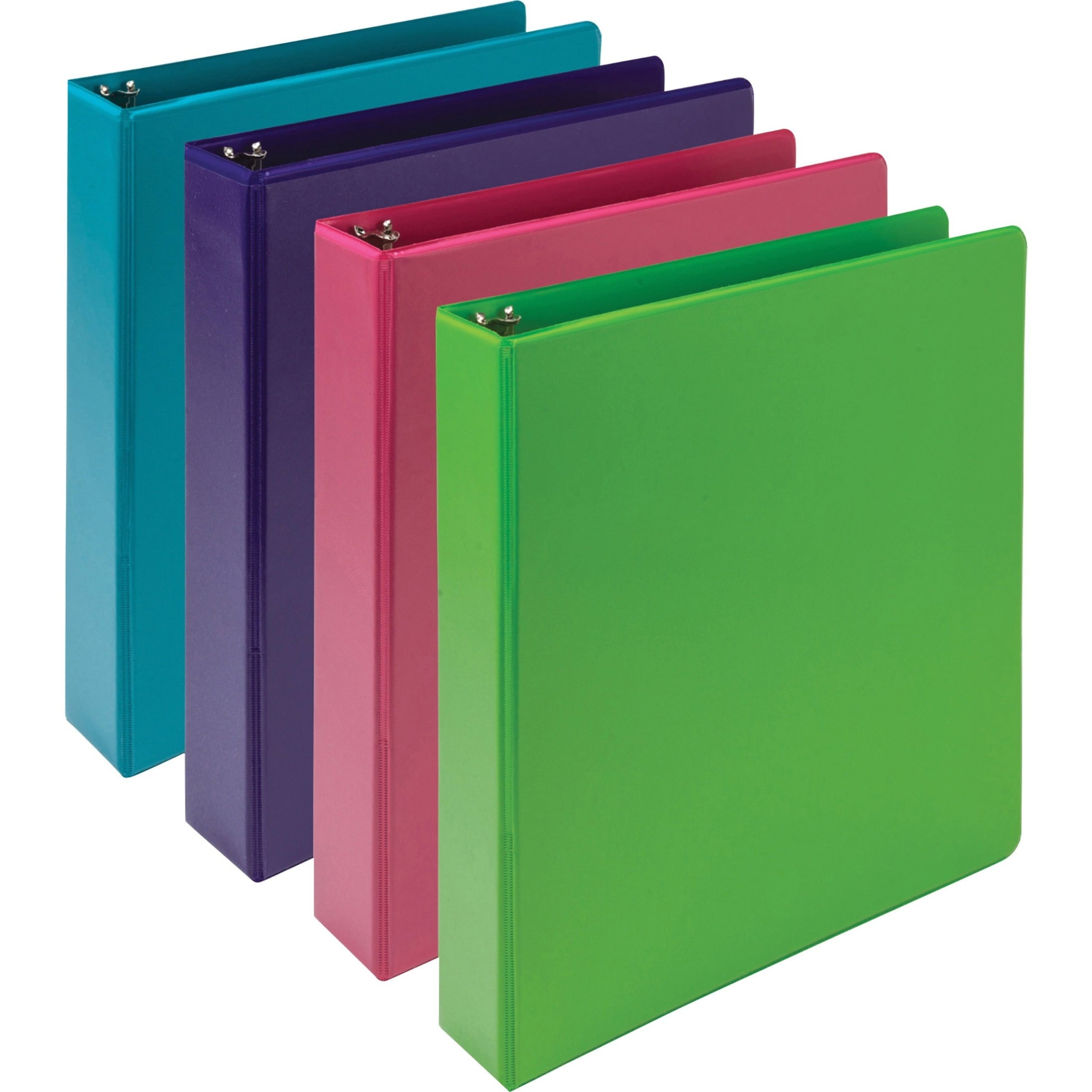 Earth'S Choice Plant-Based Durable 1.5 Inch 3 Ring View Binders - Assorted, Assorted, 4 / Pack (Quantity)